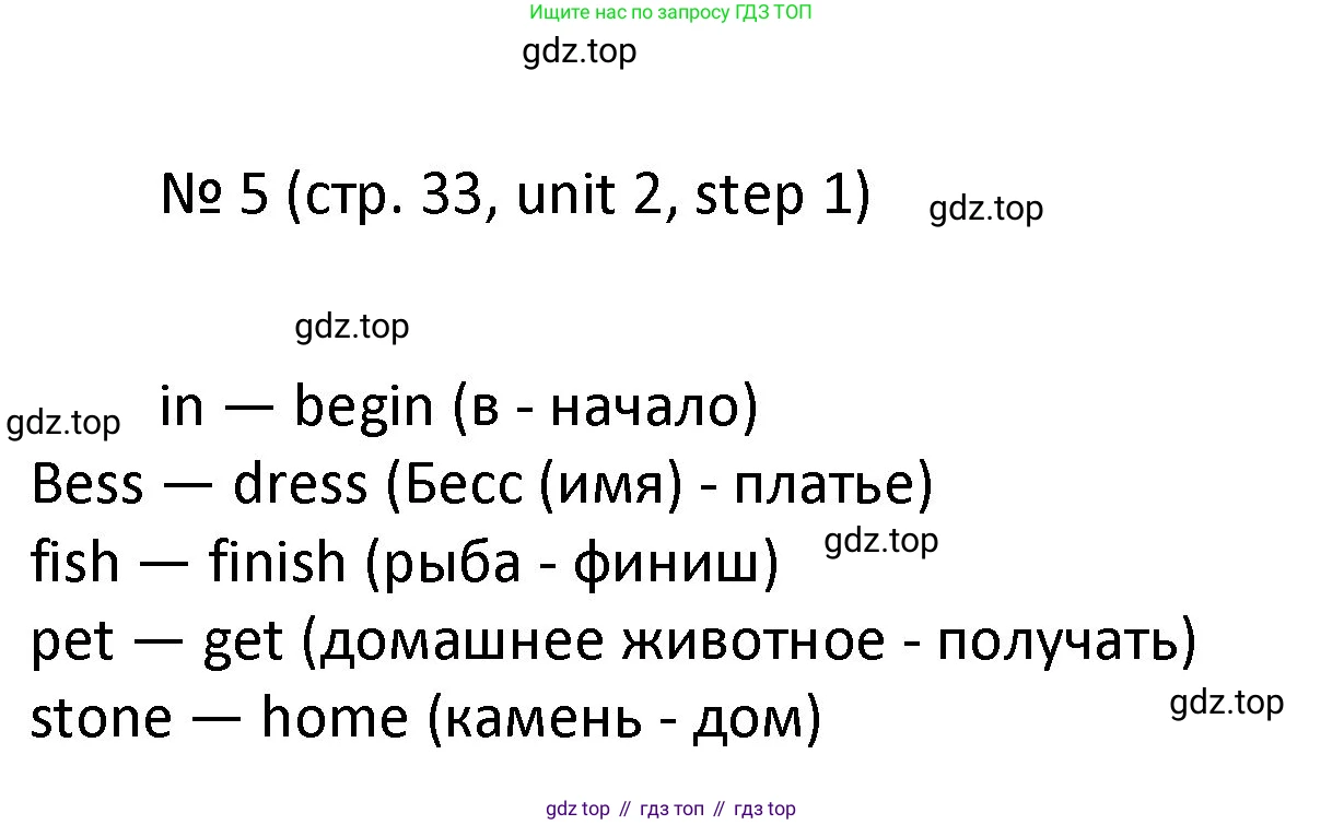 ГДЗ Английский язык (english), 4 класс Учебник, авторы: Афанасьева Ольга Васильевна (Afanasyeva Olga), Михеева Ирина Владимировна (Mikheeva Irina), издательство Дрофа, Москва, 2016 - 2023, радужного цвета, Часть ( Part) 1, страница 33, номер 5, Решение