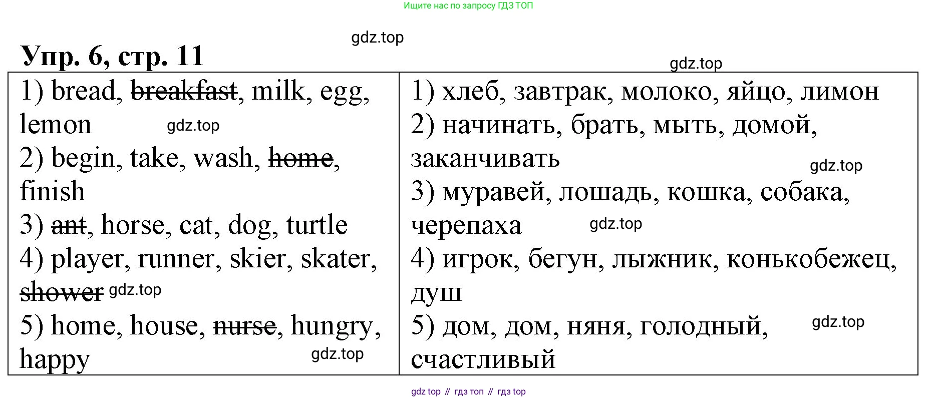 ГДЗ Английский язык (english), 4 класс Книга для чтения, авторы: Афанасьева Ольга Васильевна (Afanasyeva Olga), Михеева Ирина Владимировна (Mikheeva Irina), издательство Просвещение, Москва, 2017 - 2023, сиреневого цвета, страница 11, номер 6, Решение