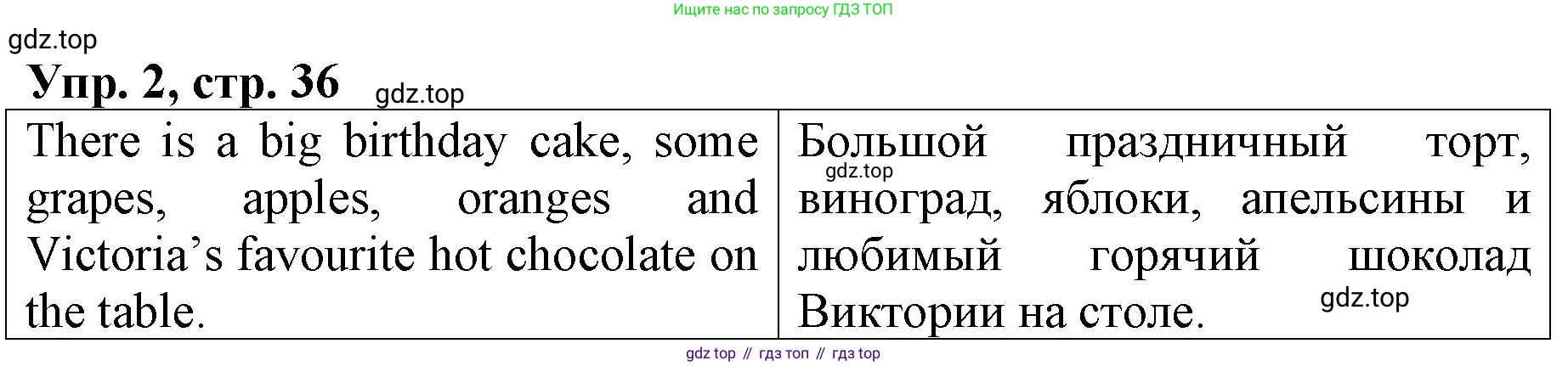 ГДЗ Английский язык (english), 4 класс Книга для чтения, авторы: Афанасьева Ольга Васильевна (Afanasyeva Olga), Михеева Ирина Владимировна (Mikheeva Irina), издательство Просвещение, Москва, 2017 - 2023, сиреневого цвета, страница 36, номер 2, Решение