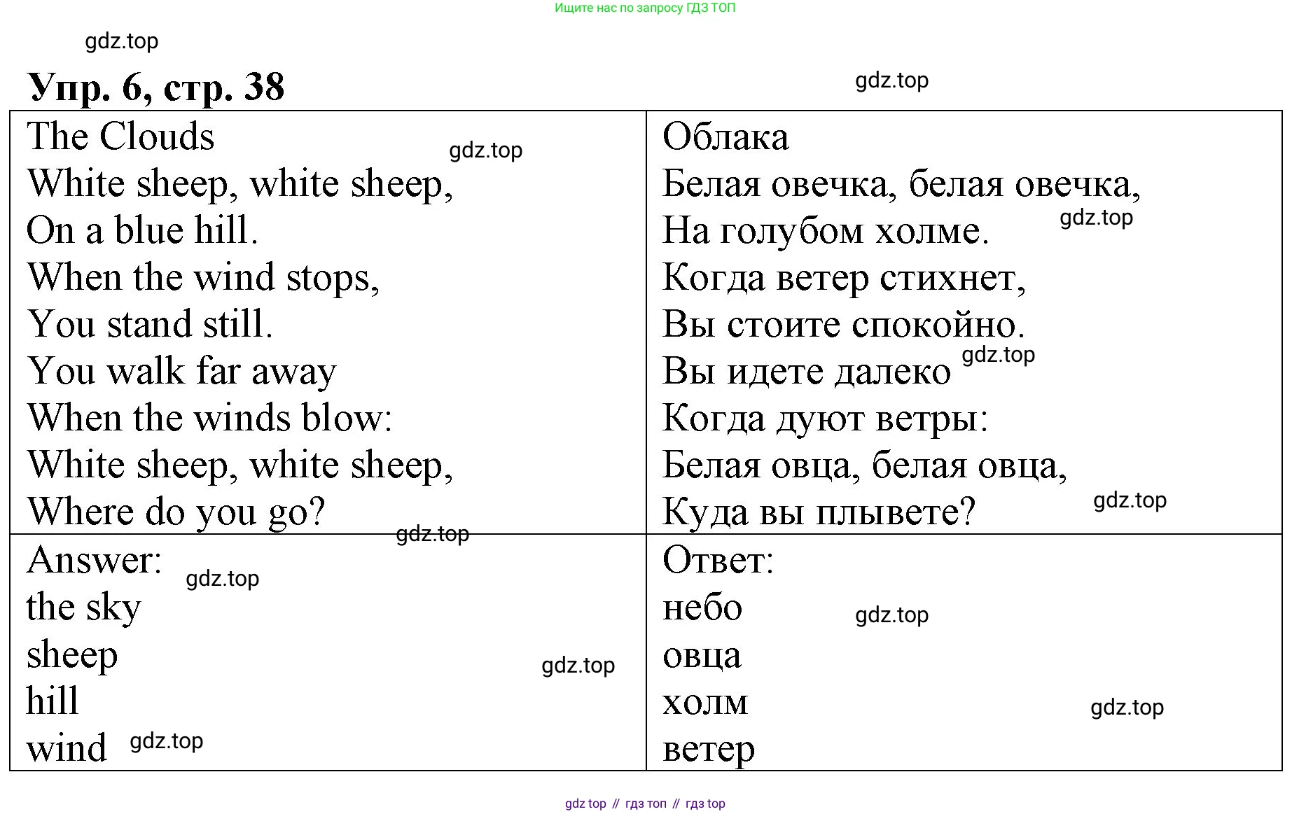 ГДЗ Английский язык (english), 4 класс Книга для чтения, авторы: Афанасьева Ольга Васильевна (Afanasyeva Olga), Михеева Ирина Владимировна (Mikheeva Irina), издательство Просвещение, Москва, 2017 - 2023, сиреневого цвета, страница 38, номер 6, Решение