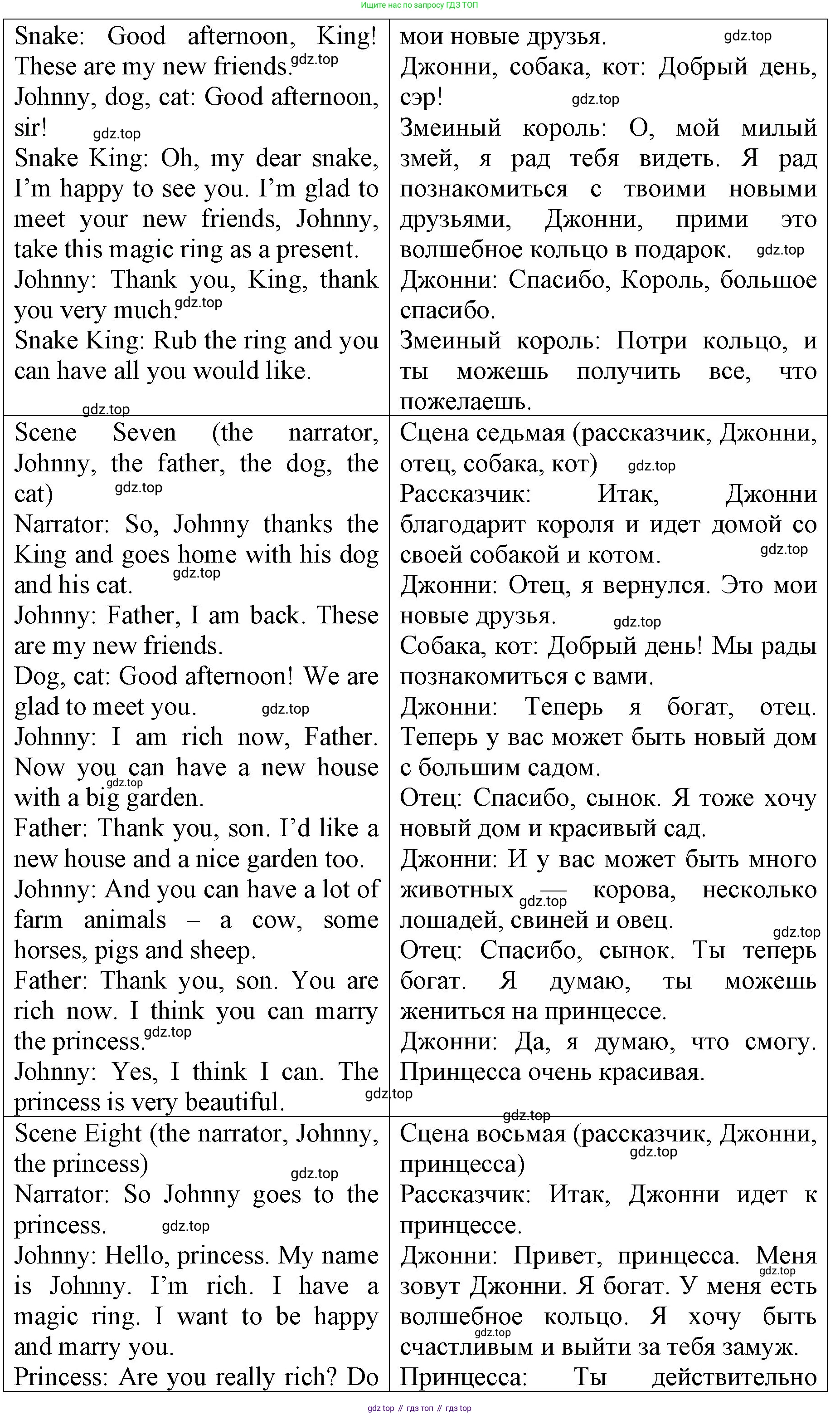 ГДЗ Английский язык (english), 4 класс Книга для чтения, авторы: Афанасьева Ольга Васильевна (Afanasyeva Olga), Михеева Ирина Владимировна (Mikheeva Irina), издательство Просвещение, Москва, 2017 - 2023, сиреневого цвета, страница 56, номер 1, Решение (продолжение 4)