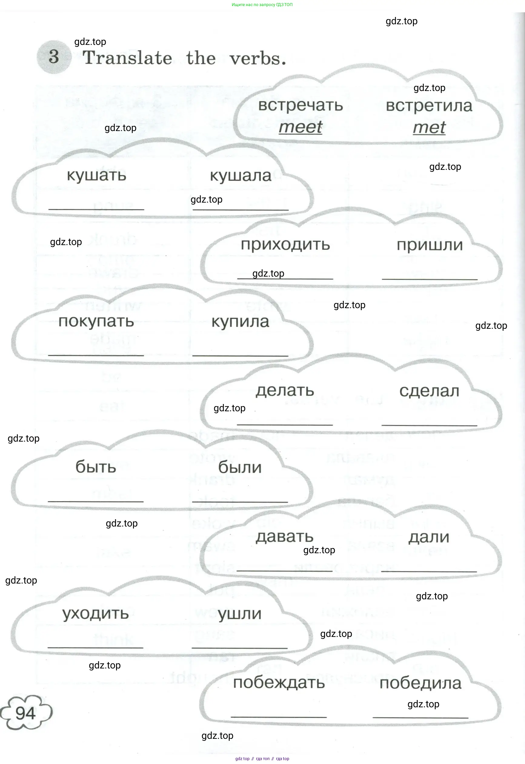 Английский язык (english), 4 класс Грамматический тренажёр, автор: Юшина Дарья Генадьевна, издательство Просвещение, Москва, 2019, красного цвета, страница 94