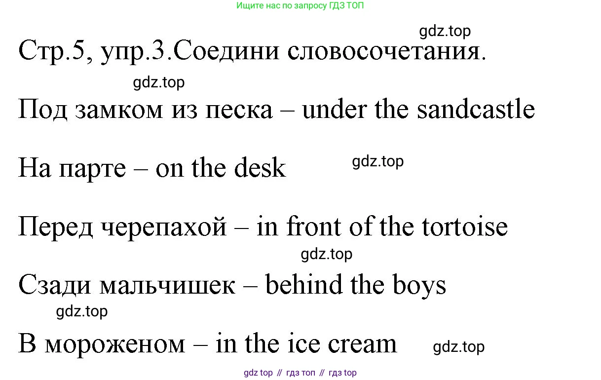 ГДЗ Английский язык (english), 4 класс Грамматический тренажёр, автор: Юшина Дарья Генадьевна, издательство Просвещение, Москва, 2019, красного цвета, страница 5, номер 3, Решение