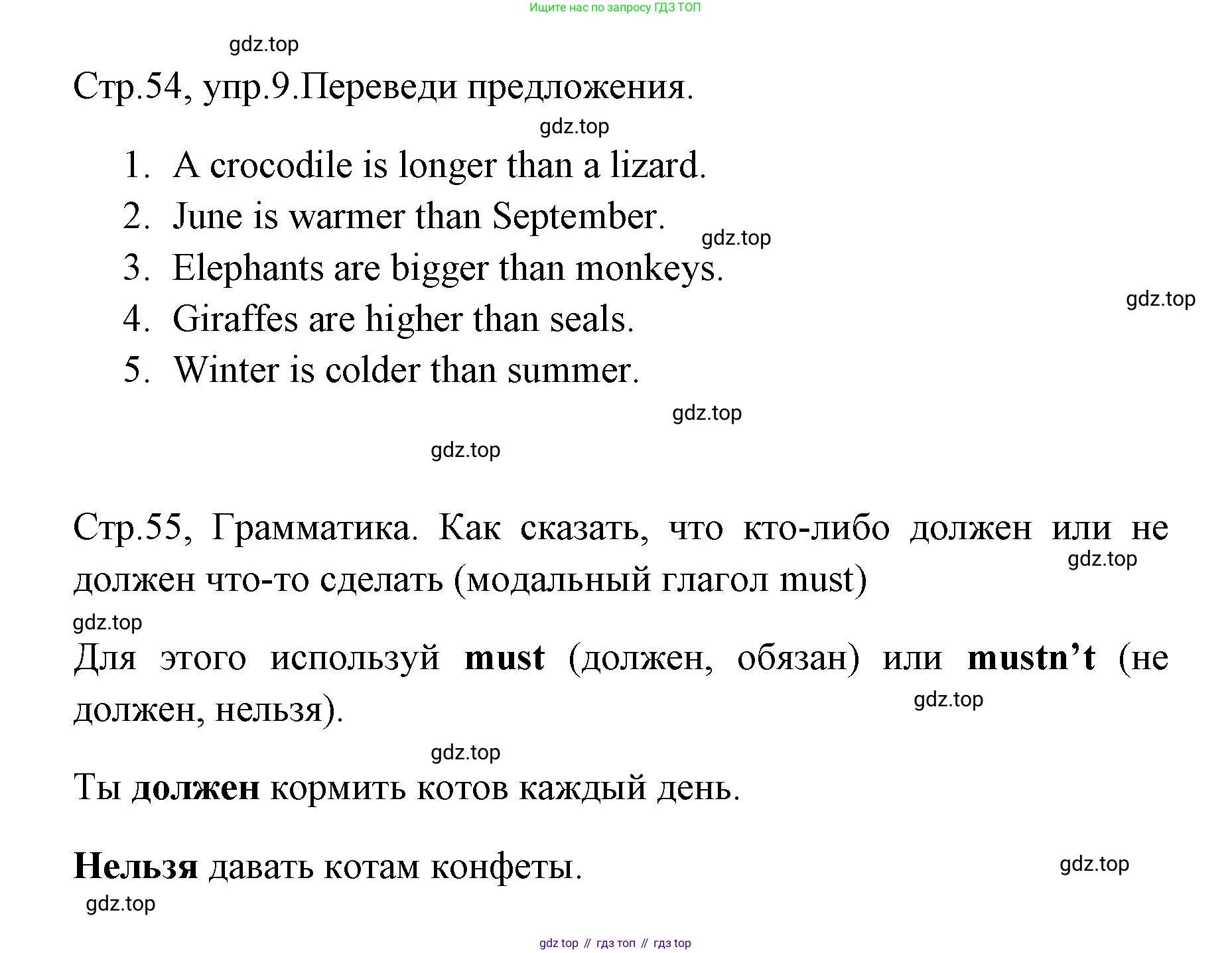 ГДЗ Английский язык (english), 4 класс Грамматический тренажёр, автор: Юшина Дарья Генадьевна, издательство Просвещение, Москва, 2019, красного цвета, страница 54, номер 9, Решение