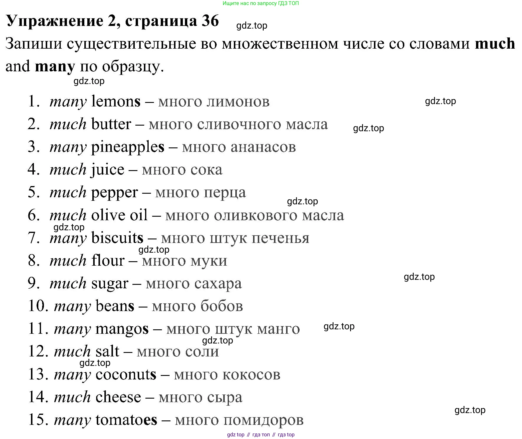 ГДЗ Английский язык (english), 4 класс Грамматический тренажёр, автор: Юшина Дарья Генадьевна, издательство Просвещение, Москва, 2019, красного цвета, страница 36, номер 2, Решение 2