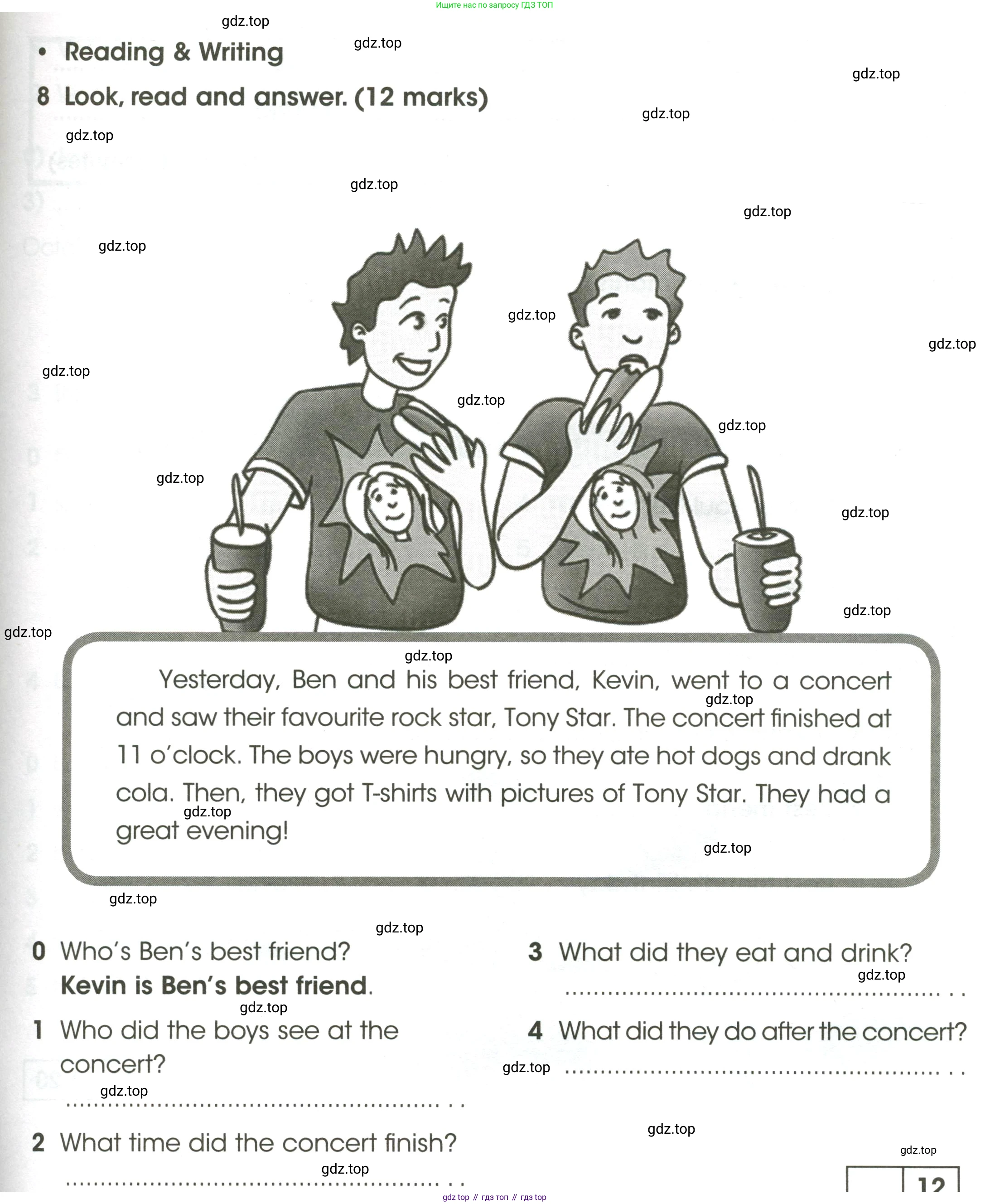 ГДЗ Английский язык (english), 4 класс контрольные задания (test booklet), авторы: Баранова Ксения Михайловна (Baranova Ksenia), Дули Дженни (Dooley Jenny), Копылова Виктория Викторовна (Kopylova Victoria), Мильруд Радислав Петрович (Millrood Radislav), Эванс Вирджиния (Evans Virginia), издательство Просвещение, Москва, 2023, серого цвета, страница 85, номер 8, Условие