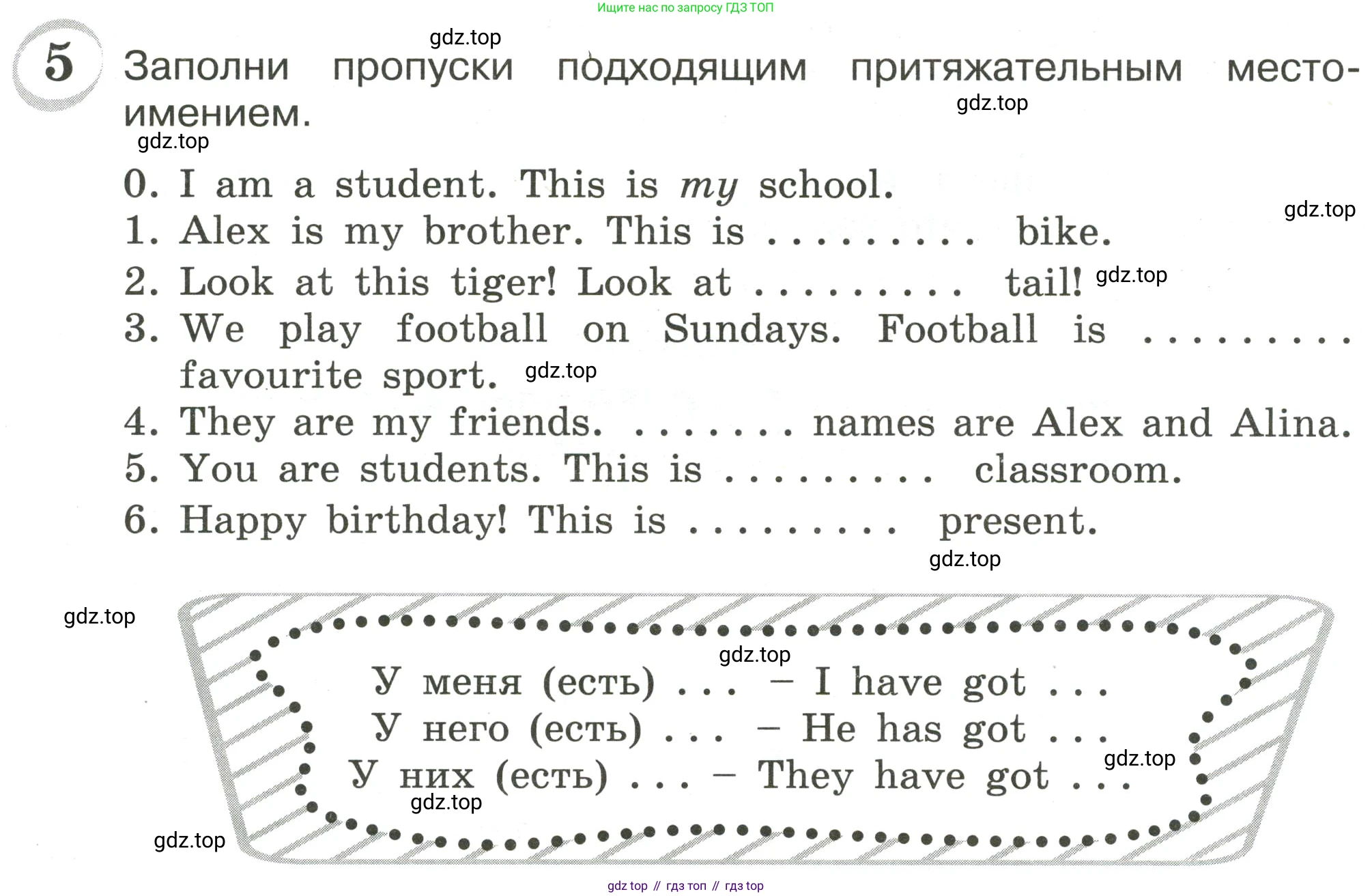 ГДЗ Английский язык (english), 4 класс сборник грамматических упражнений, автор: Рязанцева Светлана Борисовна, издательство Просвещение, Москва, 2023, белого цвета, страница 6, номер 5, Условие