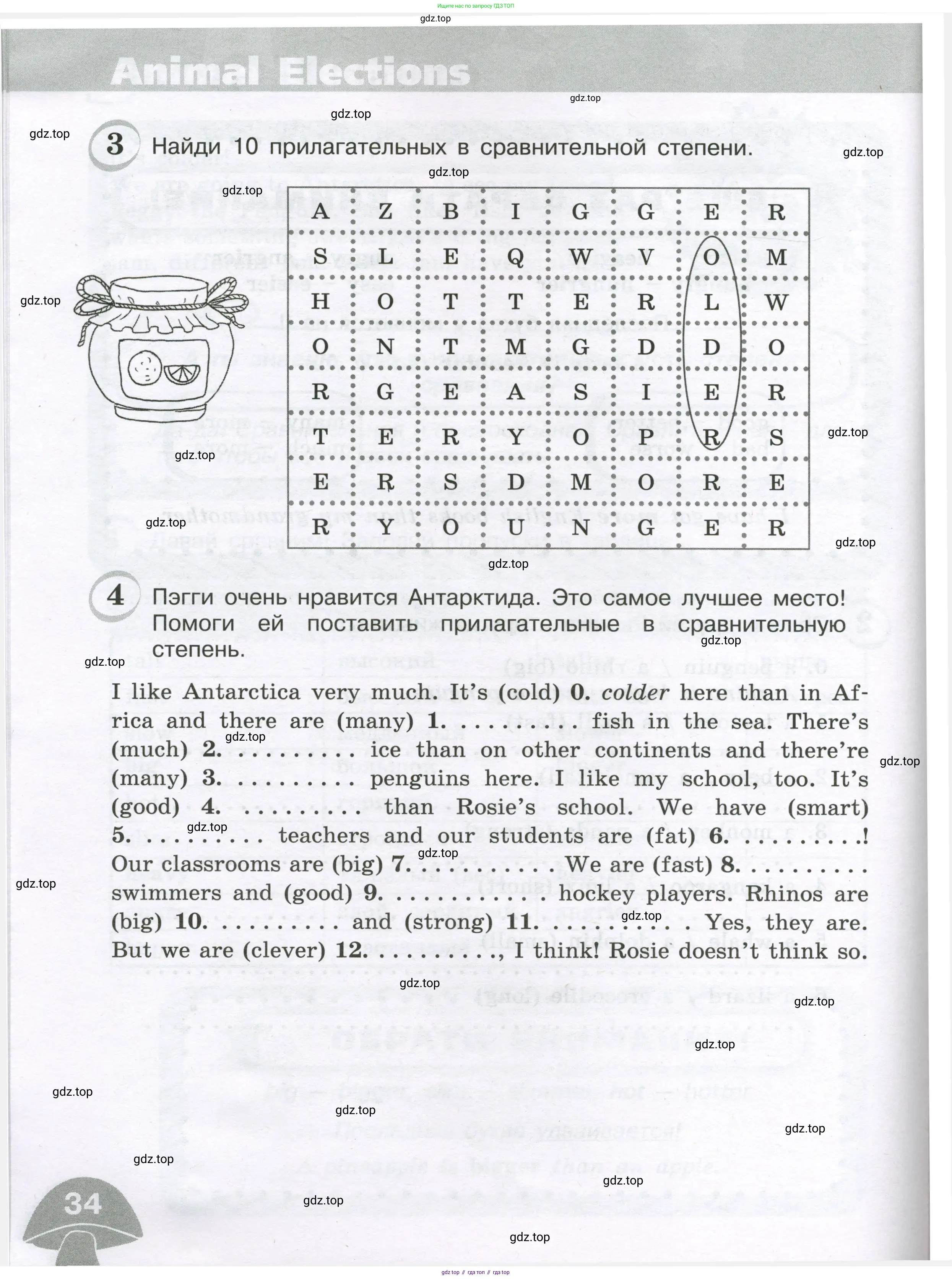 Английский язык (english), 4 класс сборник грамматических упражнений, автор: Рязанцева Светлана Борисовна, издательство Просвещение, Москва, 2023, белого цвета, страница 34