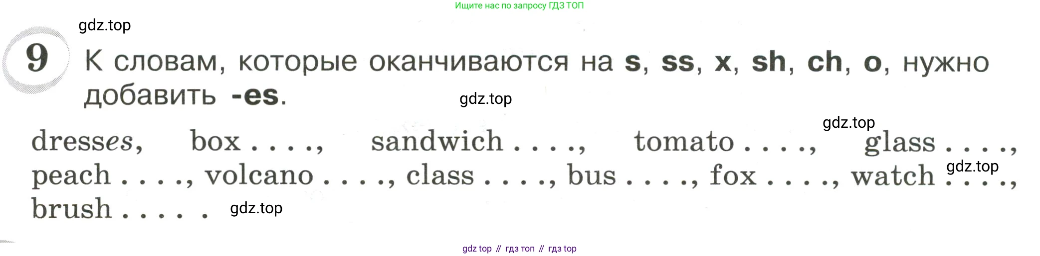 ГДЗ Английский язык (english), 4 класс сборник грамматических упражнений, автор: Рязанцева Светлана Борисовна, издательство Просвещение, Москва, 2023, белого цвета, страница 20, номер 9, Условие