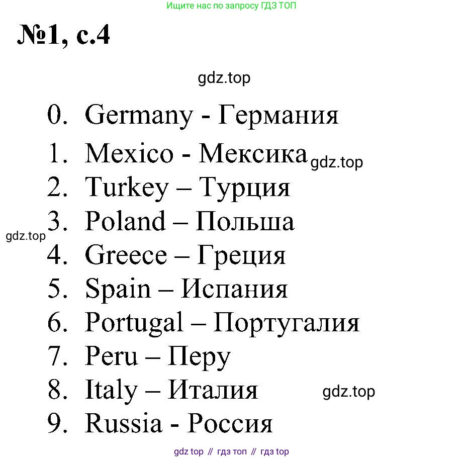 ГДЗ Английский язык (english), 4 класс сборник грамматических упражнений, автор: Рязанцева Светлана Борисовна, издательство Просвещение, Москва, 2023, белого цвета, страница 4, номер 1, Решение