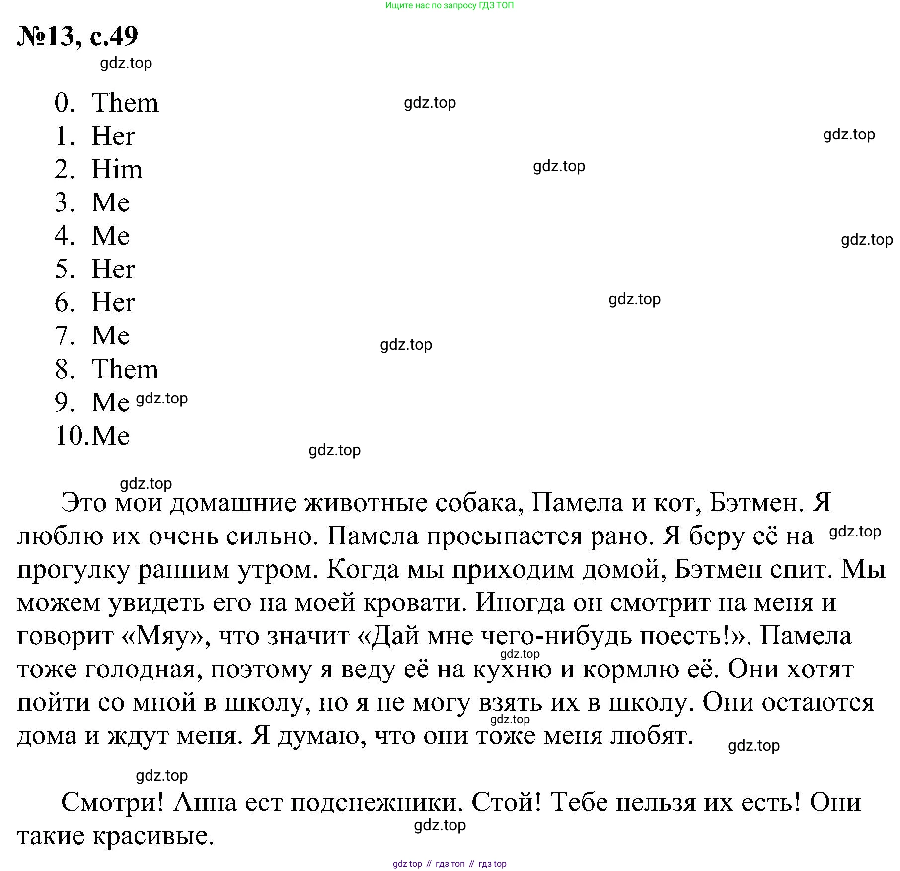ГДЗ Английский язык (english), 4 класс сборник грамматических упражнений, автор: Рязанцева Светлана Борисовна, издательство Просвещение, Москва, 2023, белого цвета, страница 49, номер 13, Решение