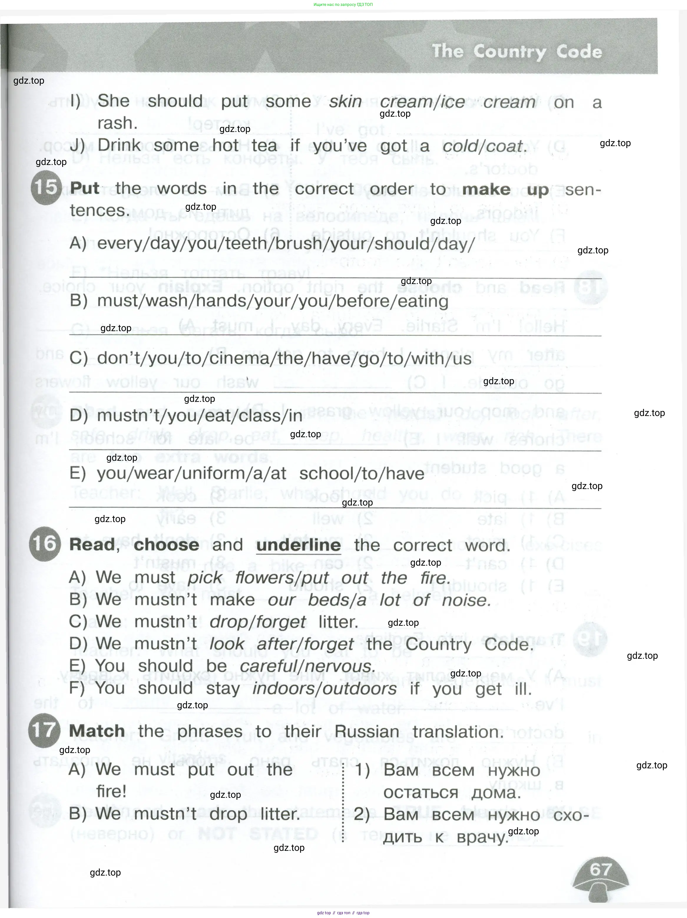 Английский язык (english), 4 класс Сборник упражнений, автор: Котова Марина Петровна, издательство Просвещение, Москва, 2023, белого цвета, страница 67