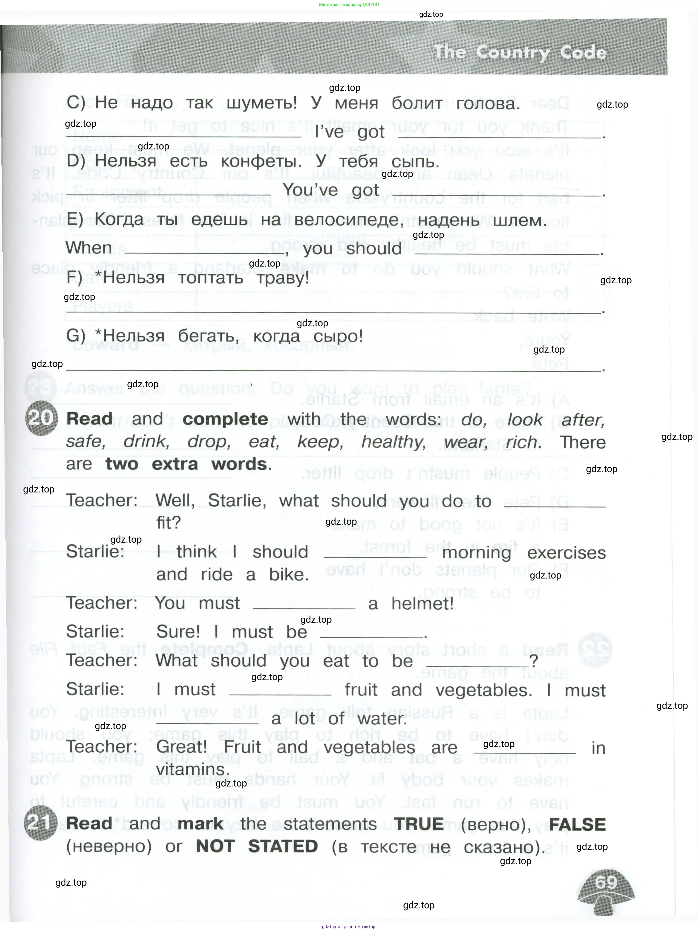 Английский язык (english), 4 класс Сборник упражнений, автор: Котова Марина Петровна, издательство Просвещение, Москва, 2023, белого цвета, страница 69