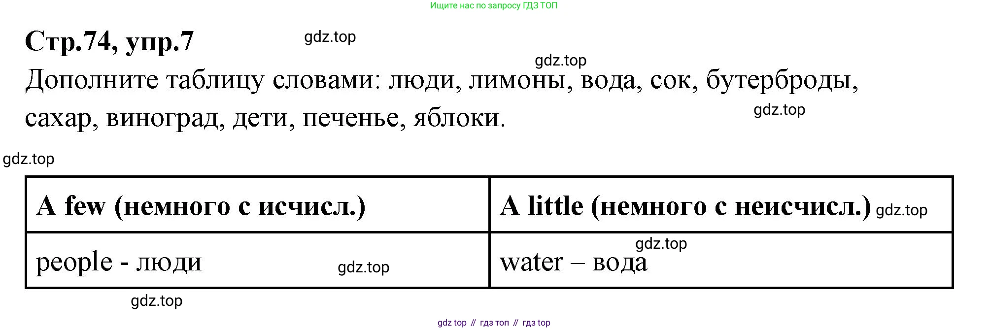 Английский язык (english), 4 класс Сборник упражнений, автор: Котова Марина Петровна, издательство Просвещение, Москва, 2023, белого цвета, страница 74, номер 7, Решение