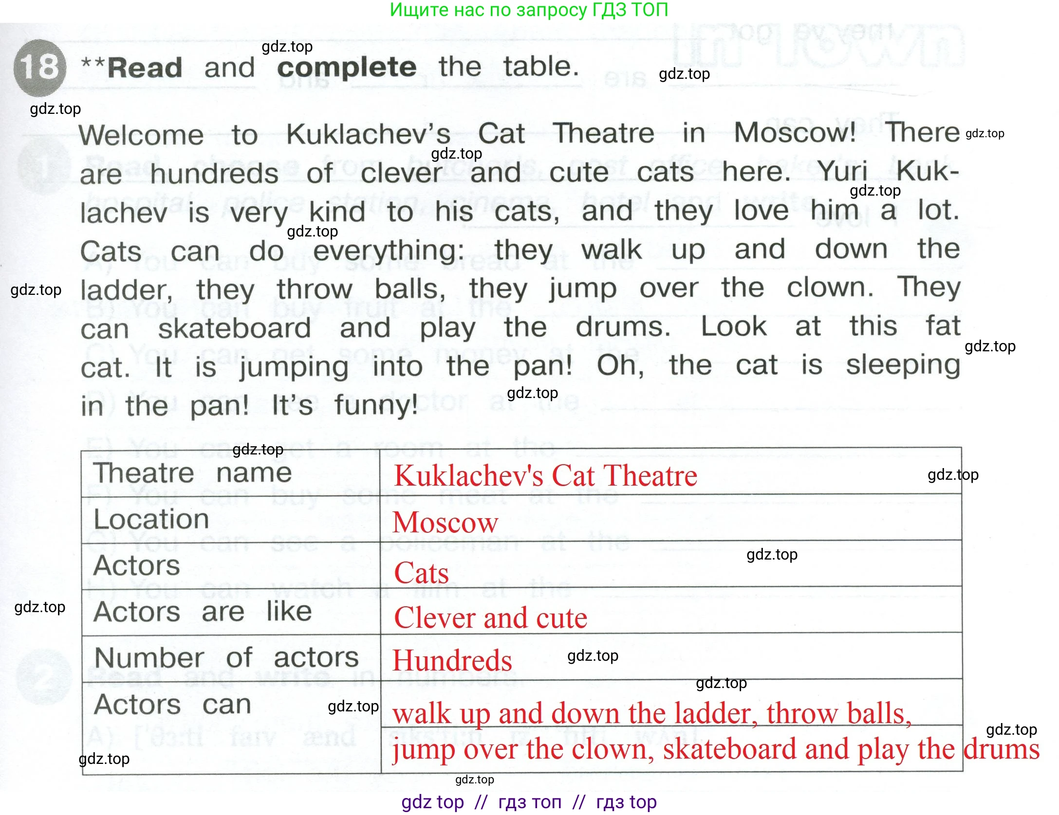 Английский язык (english), 4 класс Сборник упражнений, автор: Котова Марина Петровна, издательство Просвещение, Москва, 2023, белого цвета, страница 17, номер 18, Решение 2