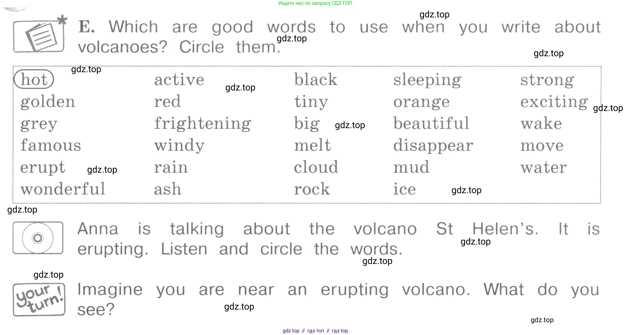 ГДЗ Английский язык (english), 4 класс рабочая тетрадь (activity book), авторы: Вербицкая Мария Валерьевна (Verbitskaya Maria), Эббс Брайен (Abbs Brian), Уорелл Энн (Worrall Anne), Уорд Энн (Ward Ann), издательство Вентана-граф, Москва, 2017, оранжевого цвета, страница 75, номер E, Условие