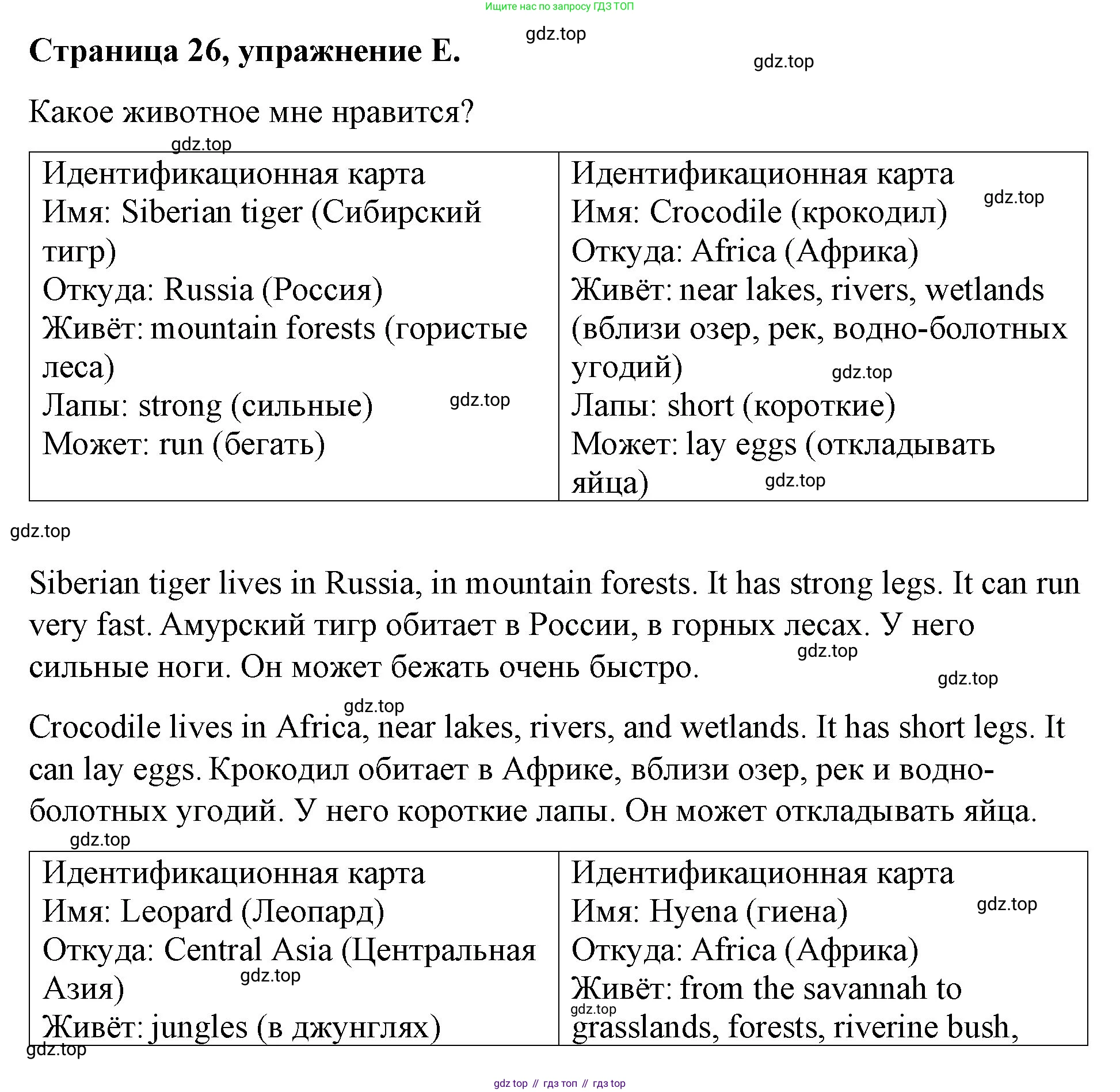 ГДЗ Английский язык (english), 4 класс рабочая тетрадь (activity book), авторы: Вербицкая Мария Валерьевна (Verbitskaya Maria), Эббс Брайен (Abbs Brian), Уорелл Энн (Worrall Anne), Уорд Энн (Ward Ann), издательство Вентана-граф, Москва, 2017, оранжевого цвета, страница 26, номер E, Решение