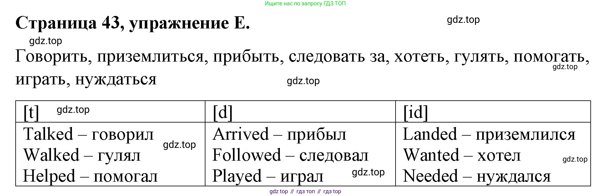 ГДЗ Английский язык (english), 4 класс рабочая тетрадь (activity book), авторы: Вербицкая Мария Валерьевна (Verbitskaya Maria), Эббс Брайен (Abbs Brian), Уорелл Энн (Worrall Anne), Уорд Энн (Ward Ann), издательство Вентана-граф, Москва, 2017, оранжевого цвета, страница 43, номер E, Решение