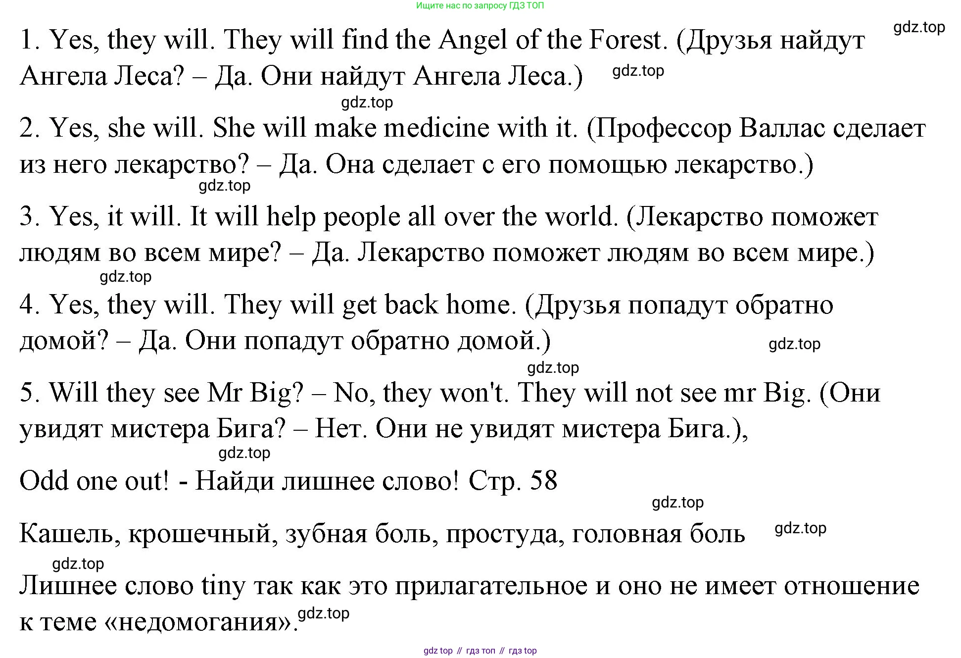 ГДЗ Английский язык (english), 4 класс рабочая тетрадь (activity book), авторы: Вербицкая Мария Валерьевна (Verbitskaya Maria), Эббс Брайен (Abbs Brian), Уорелл Энн (Worrall Anne), Уорд Энн (Ward Ann), издательство Вентана-граф, Москва, 2017, оранжевого цвета, страница 58, номер E, Решение (продолжение 2)