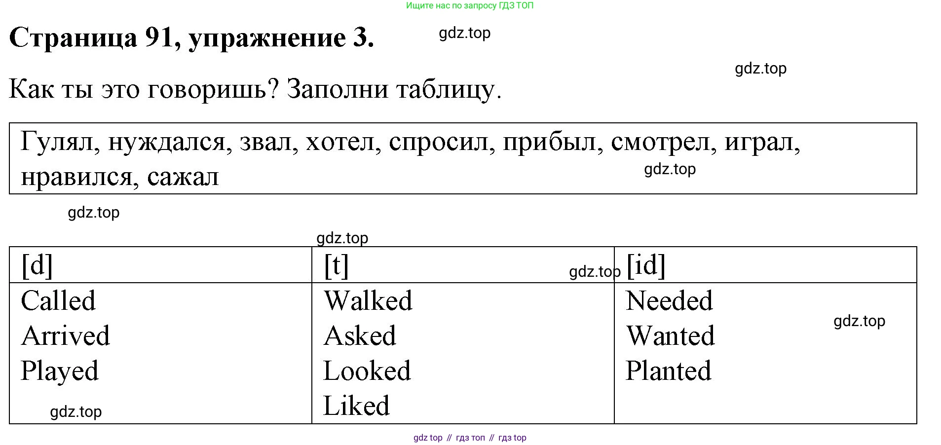 ГДЗ Английский язык (english), 4 класс рабочая тетрадь (activity book), авторы: Вербицкая Мария Валерьевна (Verbitskaya Maria), Эббс Брайен (Abbs Brian), Уорелл Энн (Worrall Anne), Уорд Энн (Ward Ann), издательство Вентана-граф, Москва, 2017, оранжевого цвета, страница 91, номер 3, Решение