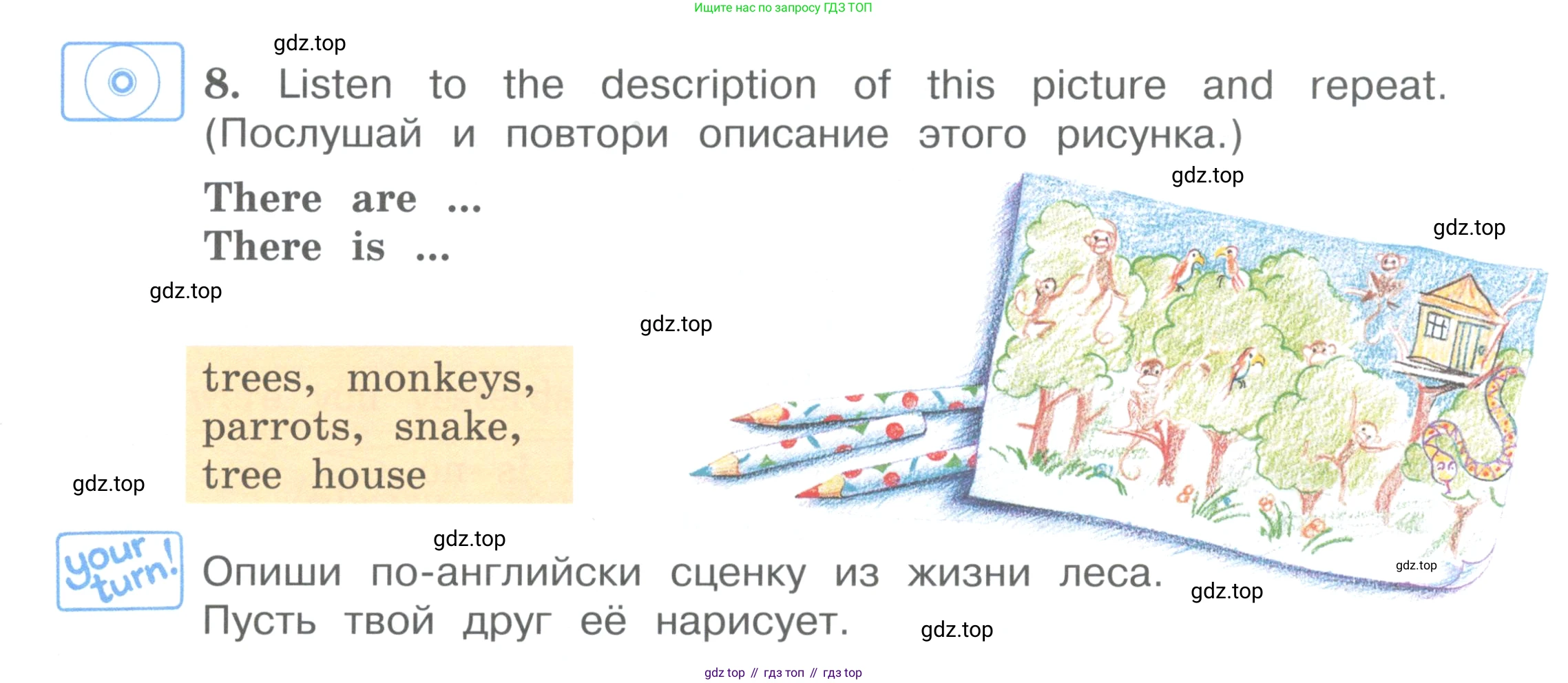 ГДЗ Английский язык (english), 4 класс Учебник (Student's book), авторы: Вербицкая Мария Валерьевна (Verbitskaya Maria), Эббс Брайен (Abbs Brian), Уорелл Энн (Worrall Anne), Уорд Энн (Ward Ann), издательство Вентана-граф, Москва, 2019, белого цвета, Часть ( Part) 1, страница 27, номер 8, Условие