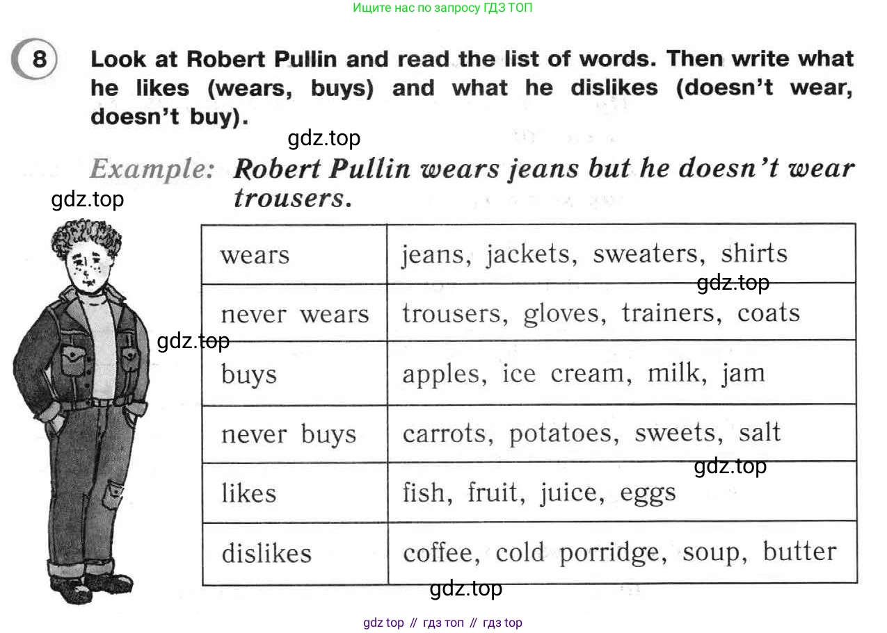 ГДЗ Английский язык (english), 4 класс Рабочая тетрадь (workbook), авторы: Верещагина Ирина Николаевна (Vereshchagina Irina), Афанасьева Ольга Васильевна (Afanasyeva Olga), издательство Просвещение, Москва, 2016, белого цвета, страница 8, номер 8, Условие