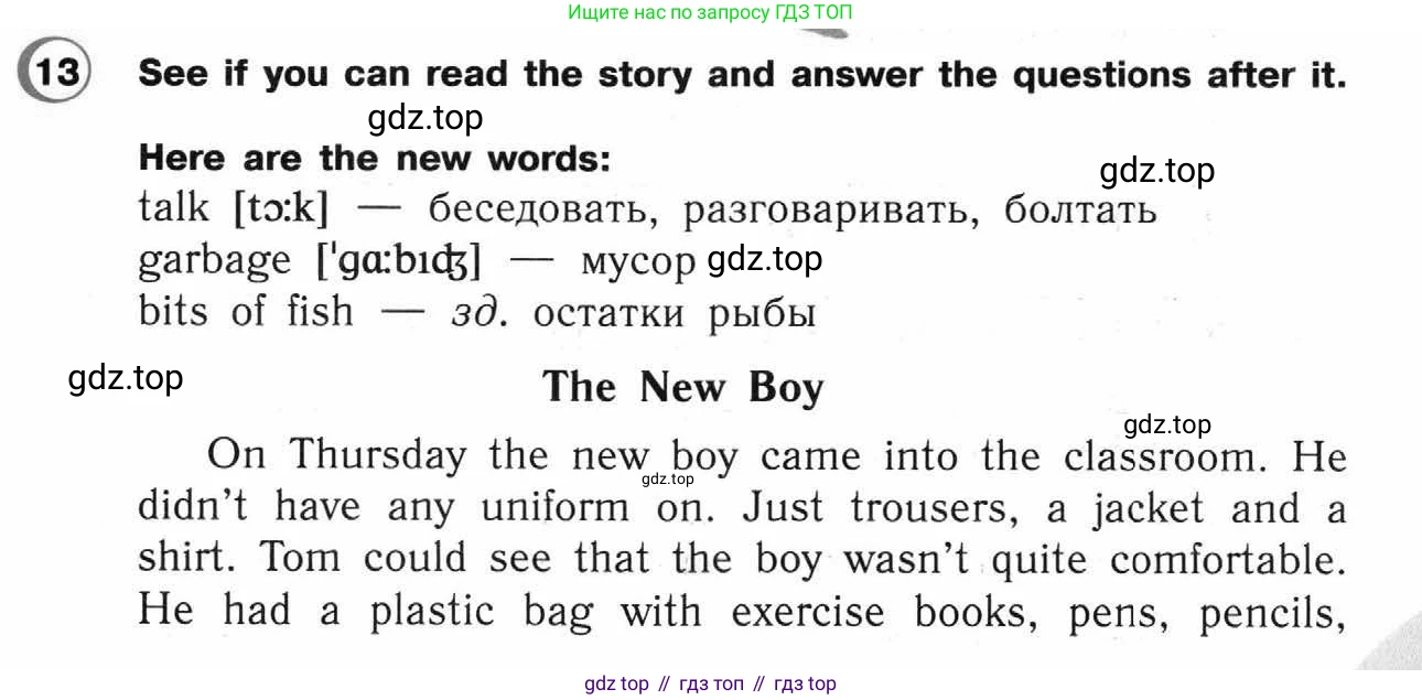 ГДЗ Английский язык (english), 4 класс Рабочая тетрадь (workbook), авторы: Верещагина Ирина Николаевна (Vereshchagina Irina), Афанасьева Ольга Васильевна (Afanasyeva Olga), издательство Просвещение, Москва, 2016, белого цвета, страница 19, номер 13, Условие