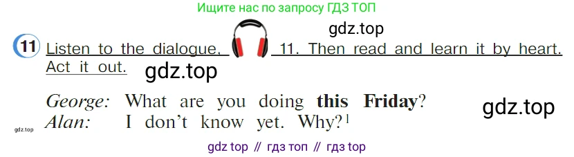 ГДЗ Английский язык (english), 4 класс Учебник (Student's book), авторы: Верещагина Ирина Николаевна (Vereshchagina Irina), Афанасьева Ольга Васильевна (Afanasyeva Olga), издательство Просвещение, Москва, 2023, серого цвета, Часть ( Part) 1, страница 44, номер 11, Условие
