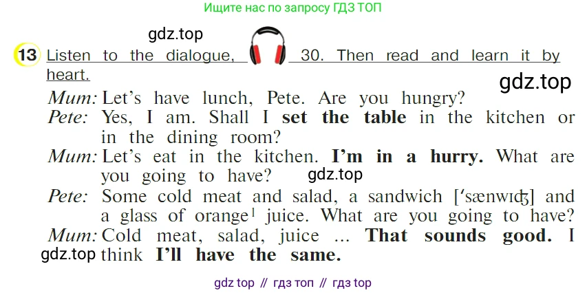 ГДЗ Английский язык (english), 4 класс Учебник (Student's book), авторы: Верещагина Ирина Николаевна (Vereshchagina Irina), Афанасьева Ольга Васильевна (Afanasyeva Olga), издательство Просвещение, Москва, 2023, серого цвета, Часть ( Part) 1, страница 98, номер 13, Условие