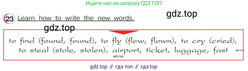 ГДЗ Английский язык (english), 4 класс Учебник (Student's book), авторы: Верещагина Ирина Николаевна (Vereshchagina Irina), Афанасьева Ольга Васильевна (Afanasyeva Olga), издательство Просвещение, Москва, 2023, серого цвета, Часть ( Part) 2, страница 18, номер 23, Условие