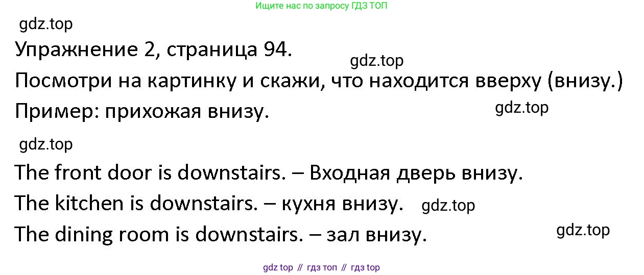 ГДЗ Английский язык (english), 4 класс Учебник (Student's book), авторы: Верещагина Ирина Николаевна (Vereshchagina Irina), Афанасьева Ольга Васильевна (Afanasyeva Olga), издательство Просвещение, Москва, 2023, серого цвета, Часть ( Part) 1, страница 94, номер 2, Решение 1