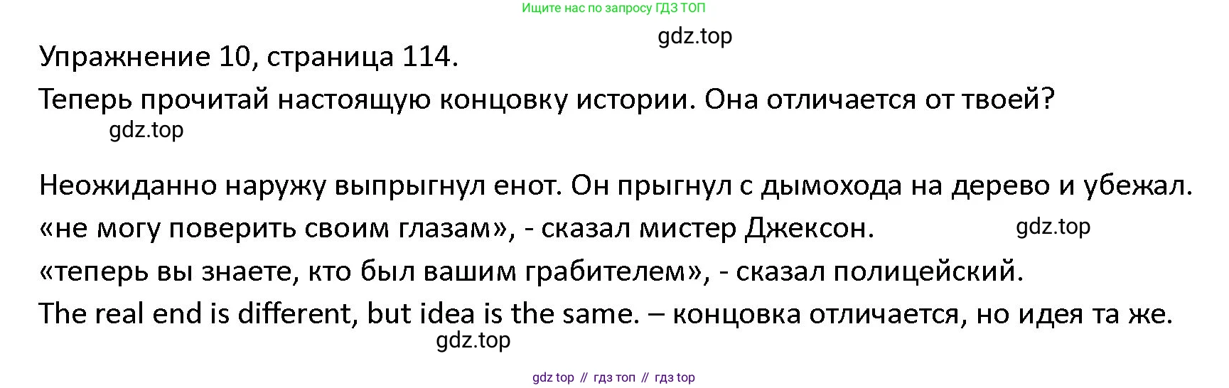 ГДЗ Английский язык (english), 4 класс Учебник (Student's book), авторы: Верещагина Ирина Николаевна (Vereshchagina Irina), Афанасьева Ольга Васильевна (Afanasyeva Olga), издательство Просвещение, Москва, 2023, серого цвета, Часть ( Part) 1, страница 114, номер 10, Решение 1