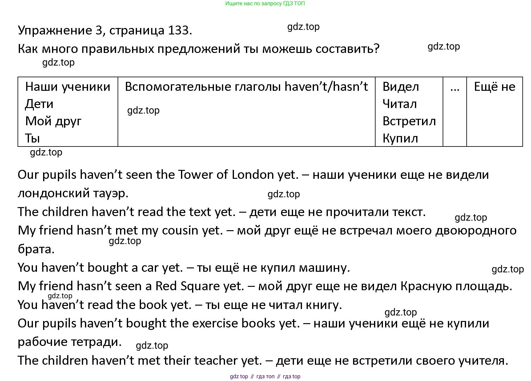 ГДЗ Английский язык (english), 4 класс Учебник (Student's book), авторы: Верещагина Ирина Николаевна (Vereshchagina Irina), Афанасьева Ольга Васильевна (Afanasyeva Olga), издательство Просвещение, Москва, 2023, серого цвета, Часть ( Part) 1, страница 133, номер 3, Решение 1