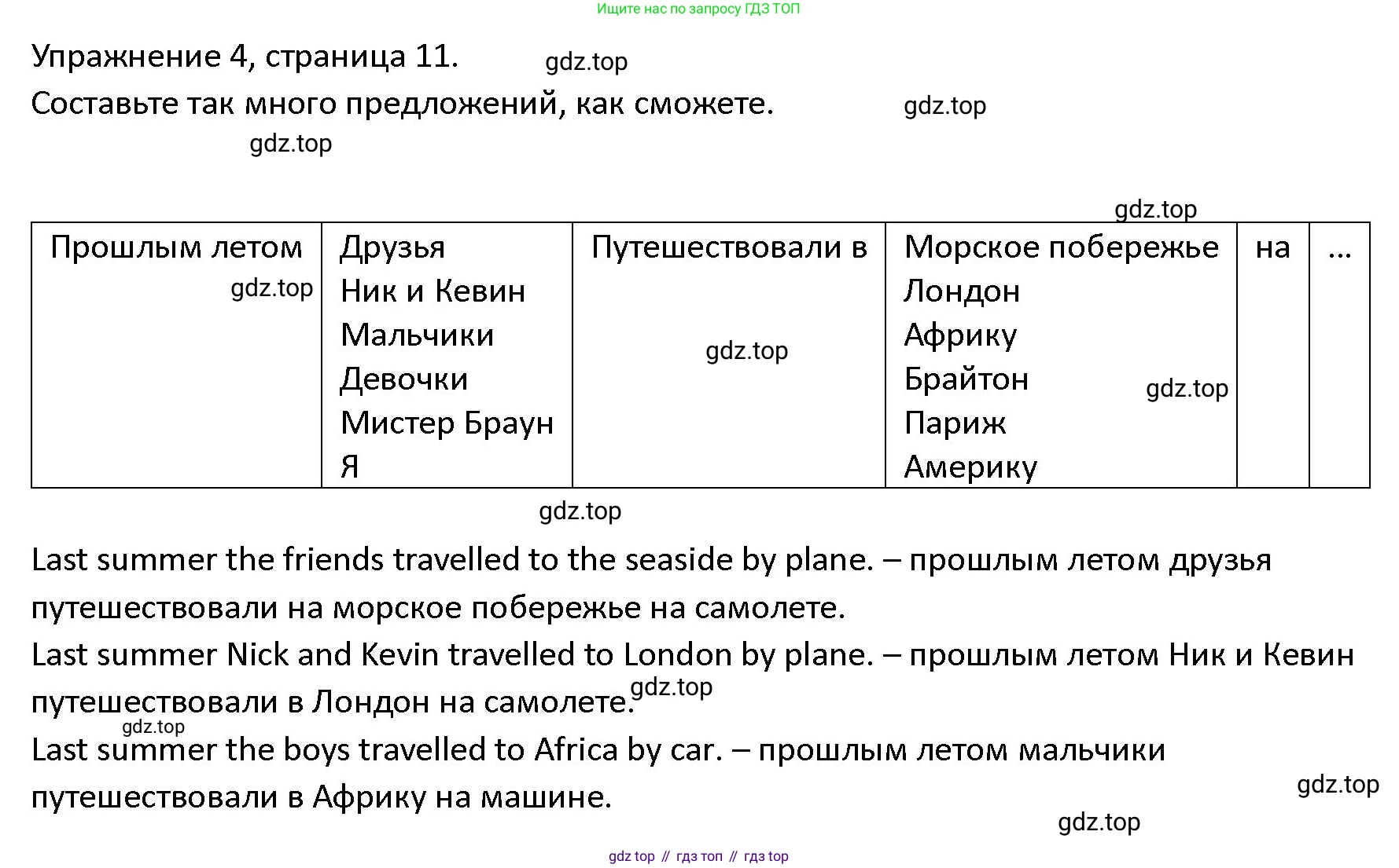 ГДЗ Английский язык (english), 4 класс Учебник (Student's book), авторы: Верещагина Ирина Николаевна (Vereshchagina Irina), Афанасьева Ольга Васильевна (Afanasyeva Olga), издательство Просвещение, Москва, 2023, серого цвета, Часть ( Part) 2, страница 11, номер 4, Решение 1