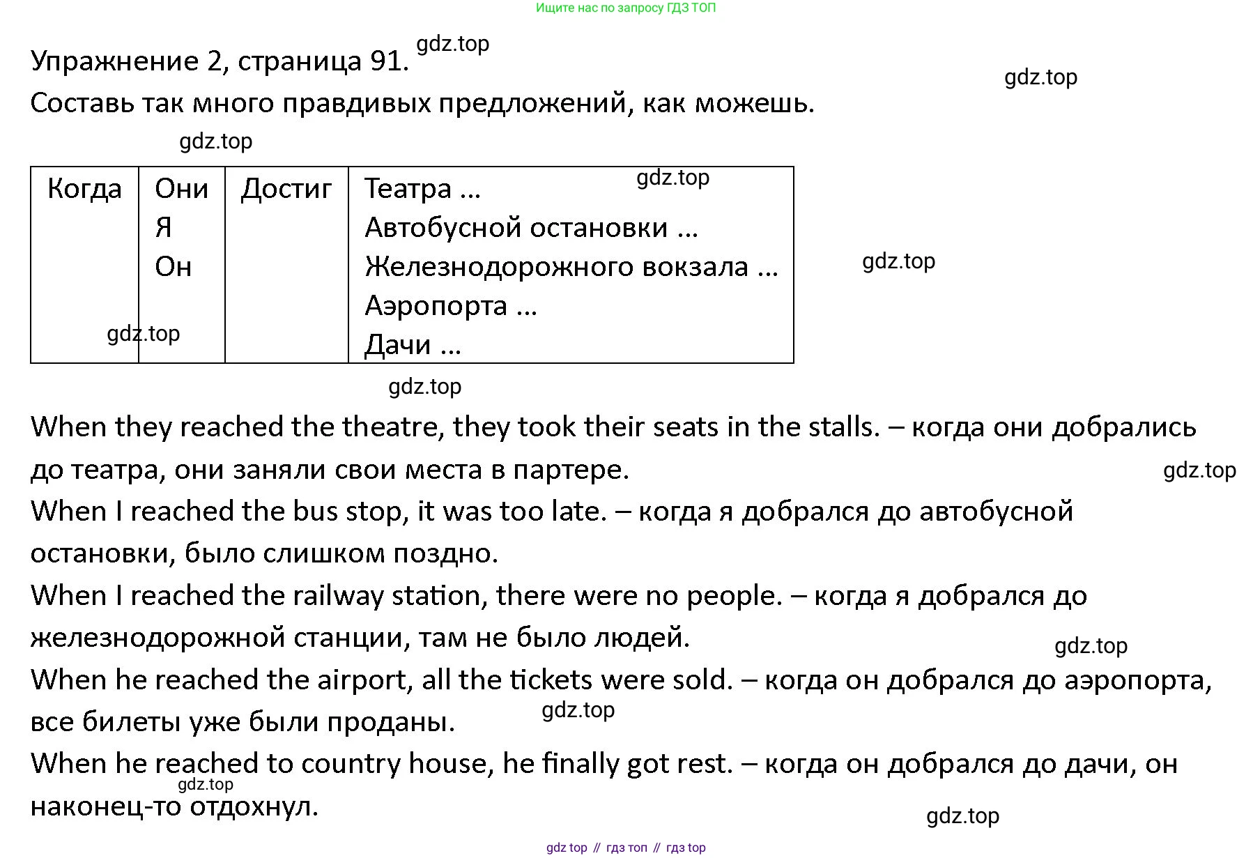 ГДЗ Английский язык (english), 4 класс Учебник (Student's book), авторы: Верещагина Ирина Николаевна (Vereshchagina Irina), Афанасьева Ольга Васильевна (Afanasyeva Olga), издательство Просвещение, Москва, 2023, серого цвета, Часть ( Part) 2, страница 91, номер 2, Решение 1