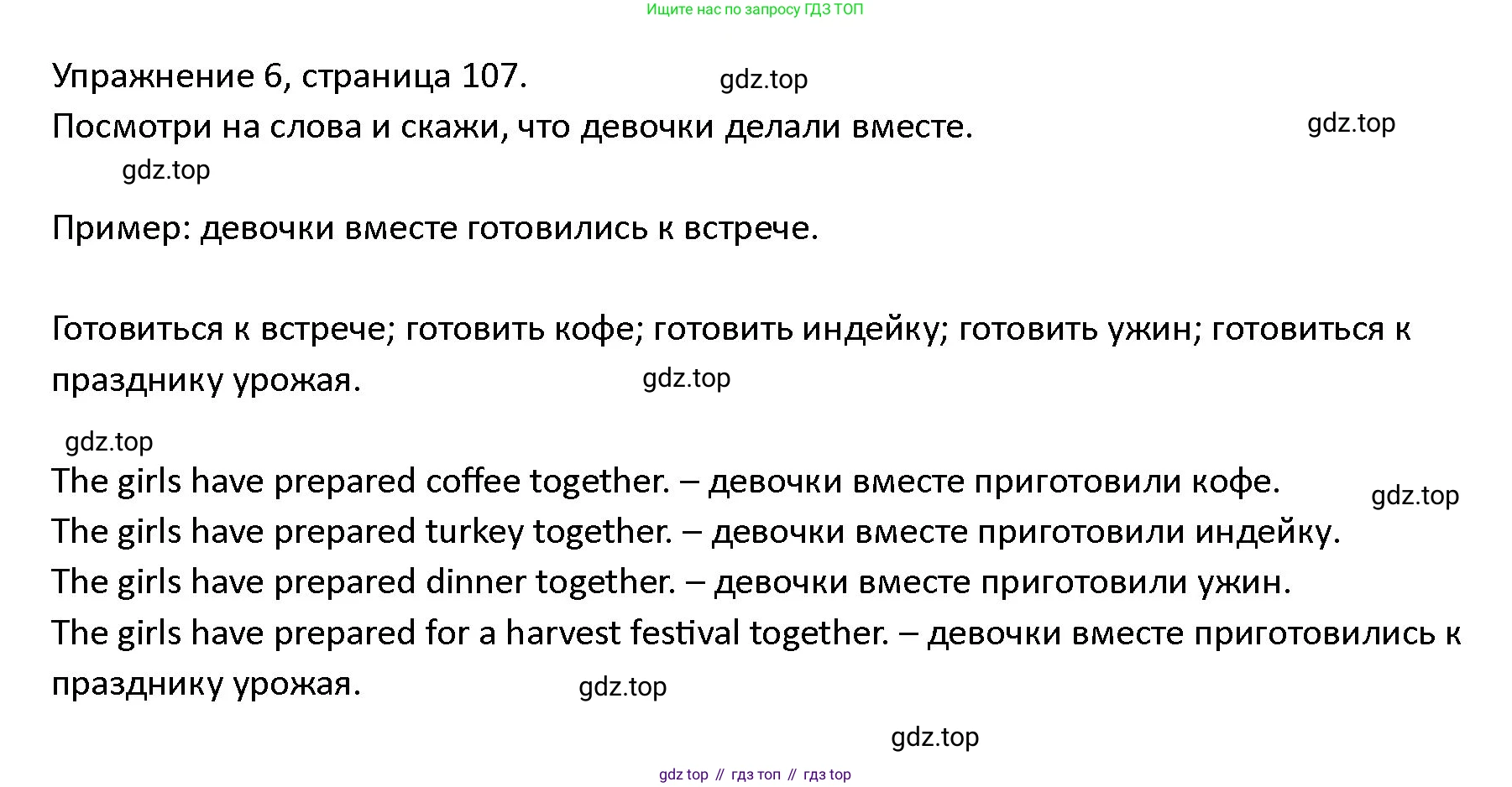 ГДЗ Английский язык (english), 4 класс Учебник (Student's book), авторы: Верещагина Ирина Николаевна (Vereshchagina Irina), Афанасьева Ольга Васильевна (Afanasyeva Olga), издательство Просвещение, Москва, 2023, серого цвета, Часть ( Part) 2, страница 107, номер 6, Решение 1