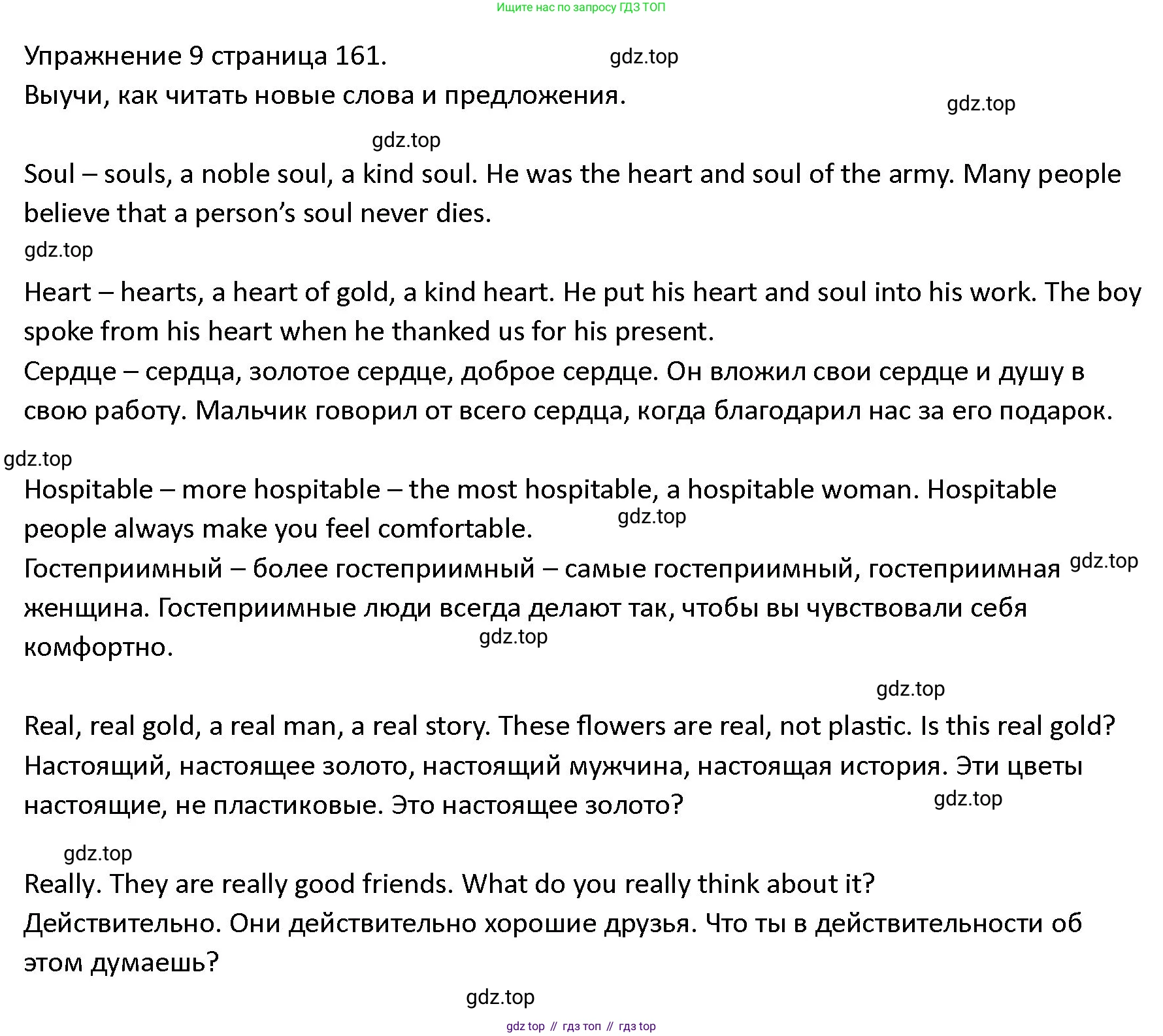 ГДЗ Английский язык (english), 4 класс Учебник (Student's book), авторы: Верещагина Ирина Николаевна (Vereshchagina Irina), Афанасьева Ольга Васильевна (Afanasyeva Olga), издательство Просвещение, Москва, 2023, серого цвета, Часть ( Part) 2, страница 161, номер 9, Решение 1
