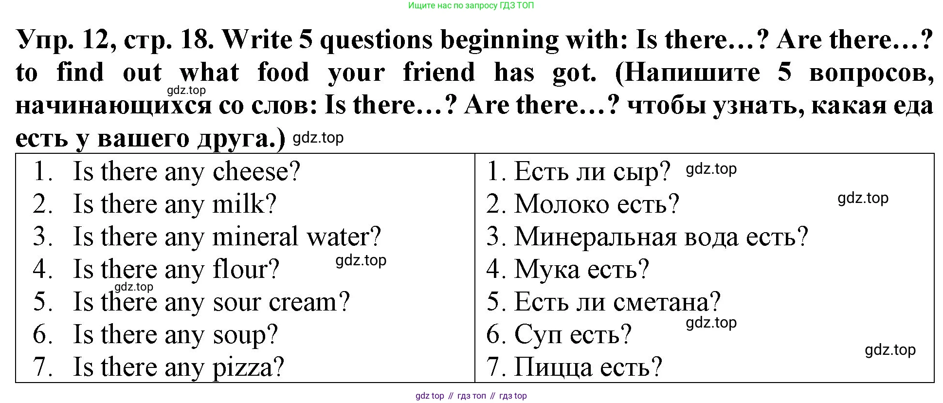ГДЗ Английский язык (english), 4 класс Учебник (Student's book), авторы: Верещагина Ирина Николаевна (Vereshchagina Irina), Афанасьева Ольга Васильевна (Afanasyeva Olga), издательство Просвещение, Москва, 2023, серого цвета, Часть ( Part) 1, страница 18, номер 12, Решение 2