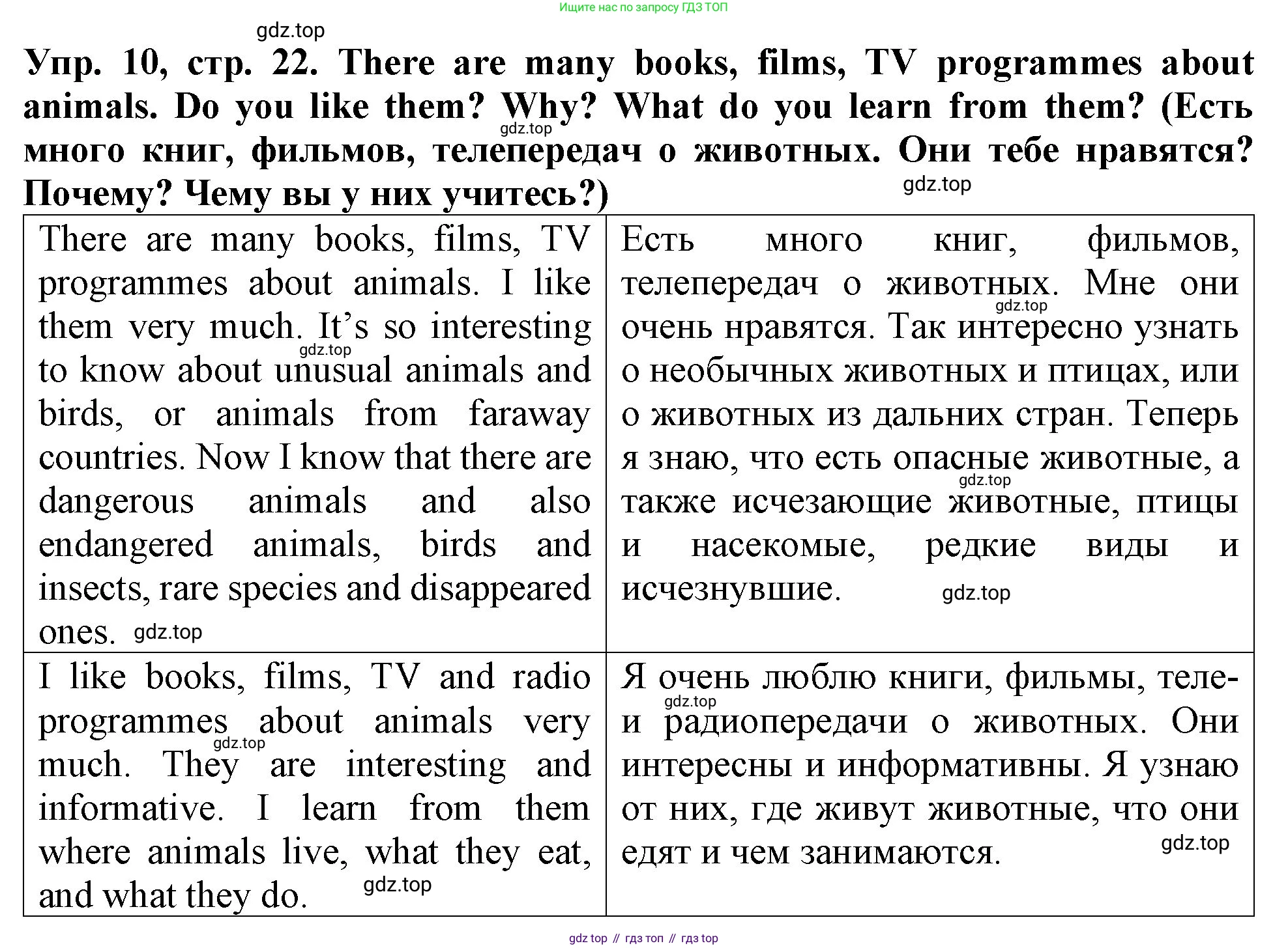 ГДЗ Английский язык (english), 4 класс Учебник (Student's book), авторы: Верещагина Ирина Николаевна (Vereshchagina Irina), Афанасьева Ольга Васильевна (Afanasyeva Olga), издательство Просвещение, Москва, 2023, серого цвета, Часть ( Part) 1, страница 22, номер 10, Решение 2