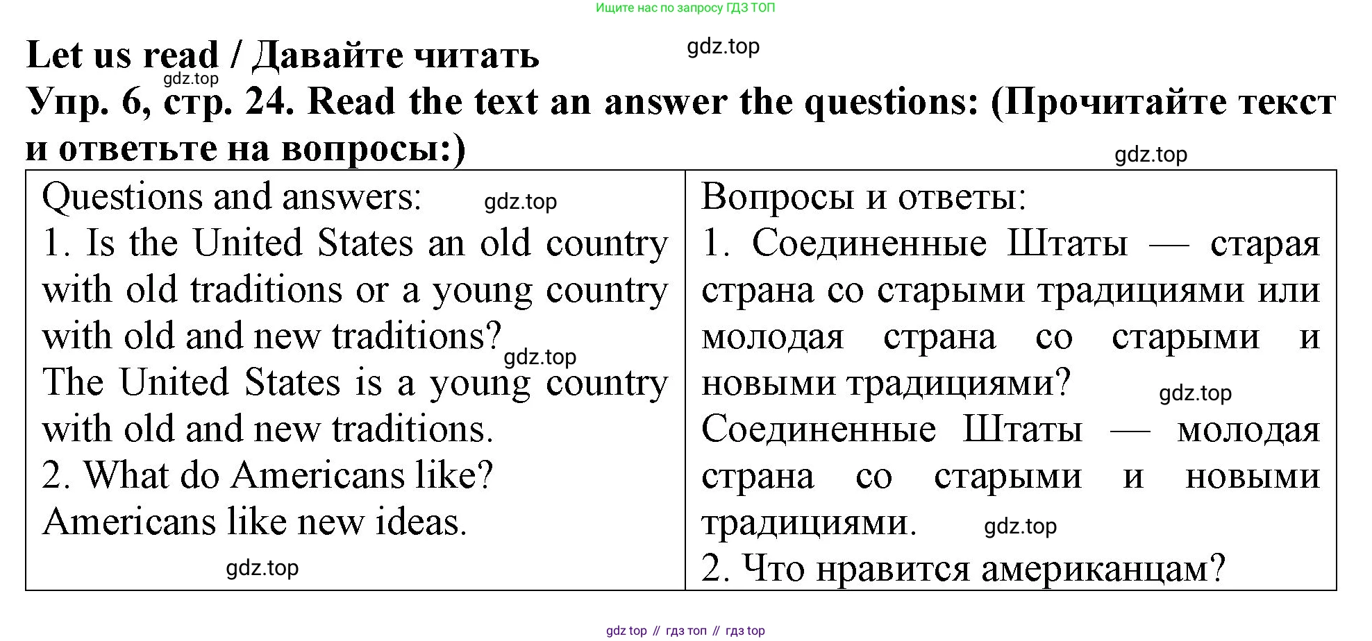 ГДЗ Английский язык (english), 4 класс Учебник (Student's book), авторы: Верещагина Ирина Николаевна (Vereshchagina Irina), Афанасьева Ольга Васильевна (Afanasyeva Olga), издательство Просвещение, Москва, 2023, серого цвета, Часть ( Part) 1, страница 24, номер 6, Решение 2