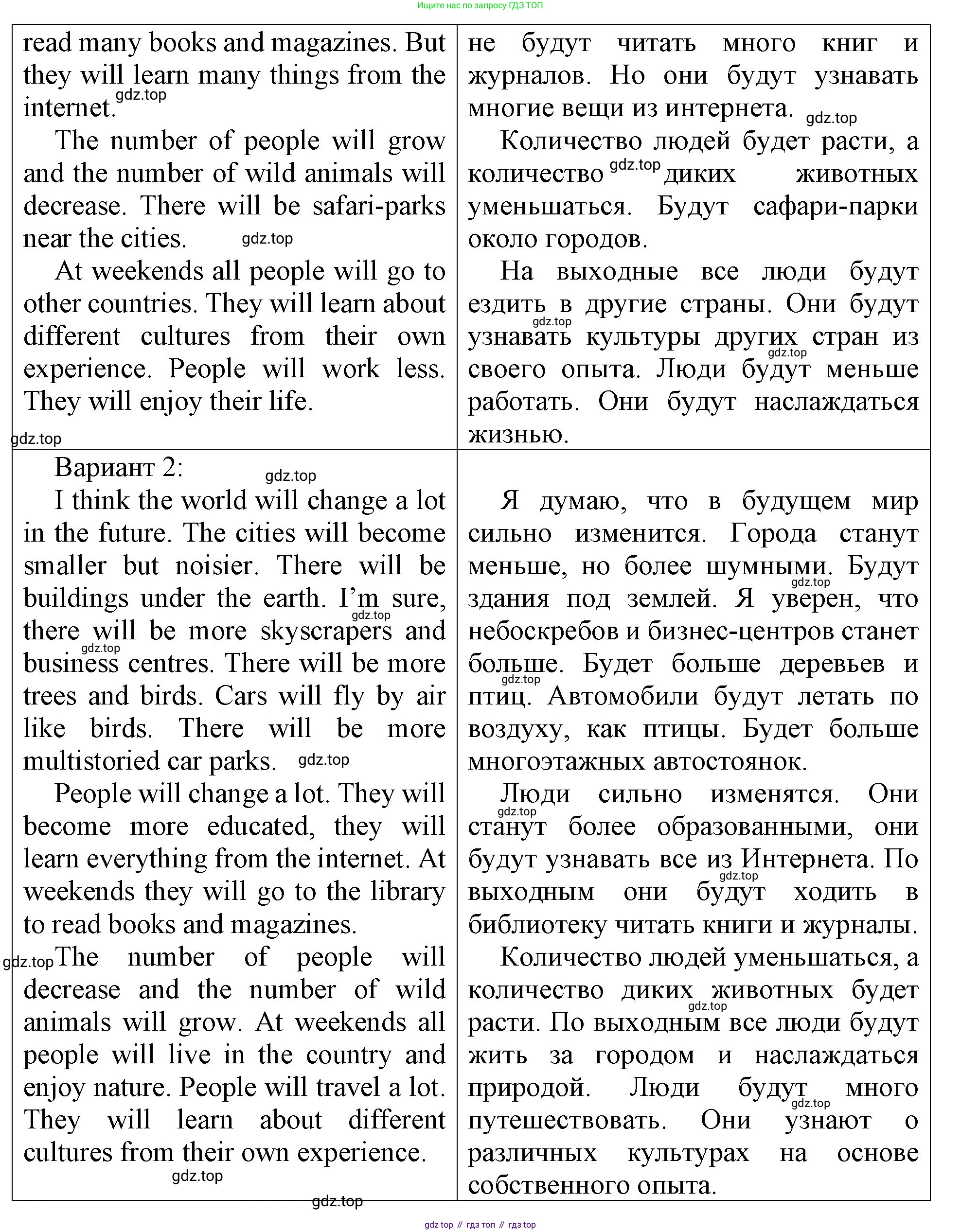 ГДЗ Английский язык (english), 4 класс Учебник (Student's book), авторы: Верещагина Ирина Николаевна (Vereshchagina Irina), Афанасьева Ольга Васильевна (Afanasyeva Olga), издательство Просвещение, Москва, 2023, серого цвета, Часть ( Part) 1, страница 32, номер 8, Решение 2 (продолжение 2)