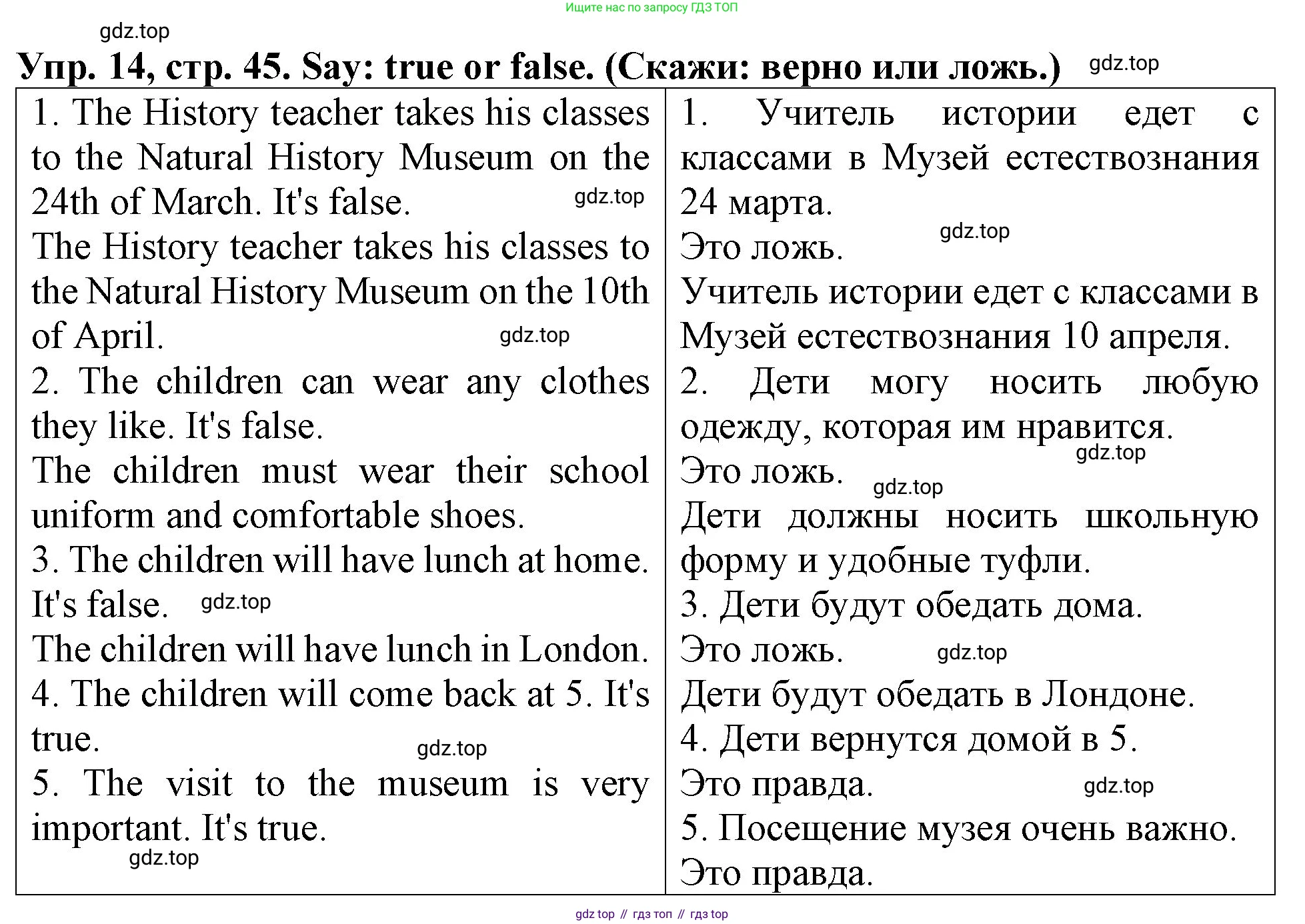 ГДЗ Английский язык (english), 4 класс Учебник (Student's book), авторы: Верещагина Ирина Николаевна (Vereshchagina Irina), Афанасьева Ольга Васильевна (Afanasyeva Olga), издательство Просвещение, Москва, 2023, серого цвета, Часть ( Part) 1, страница 46, номер 14, Решение 2