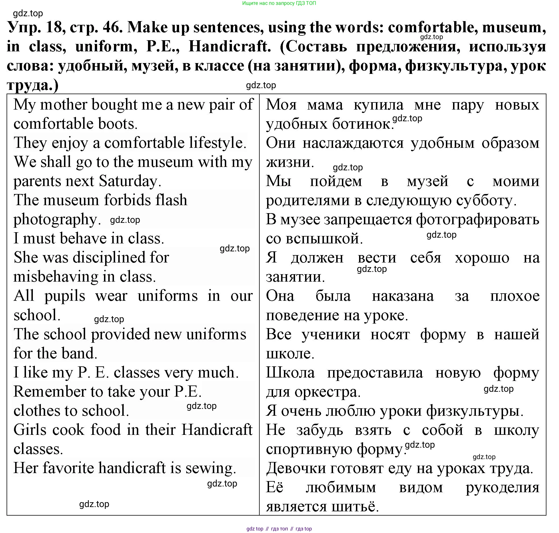 ГДЗ Английский язык (english), 4 класс Учебник (Student's book), авторы: Верещагина Ирина Николаевна (Vereshchagina Irina), Афанасьева Ольга Васильевна (Afanasyeva Olga), издательство Просвещение, Москва, 2023, серого цвета, Часть ( Part) 1, страница 46, номер 18, Решение 2