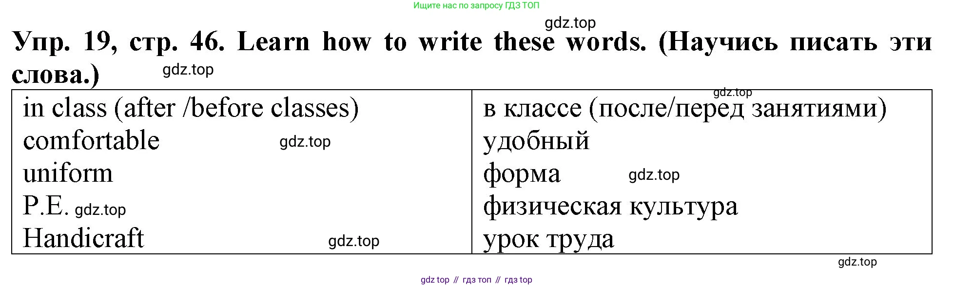 ГДЗ Английский язык (english), 4 класс Учебник (Student's book), авторы: Верещагина Ирина Николаевна (Vereshchagina Irina), Афанасьева Ольга Васильевна (Afanasyeva Olga), издательство Просвещение, Москва, 2023, серого цвета, Часть ( Part) 1, страница 46, номер 19, Решение 2