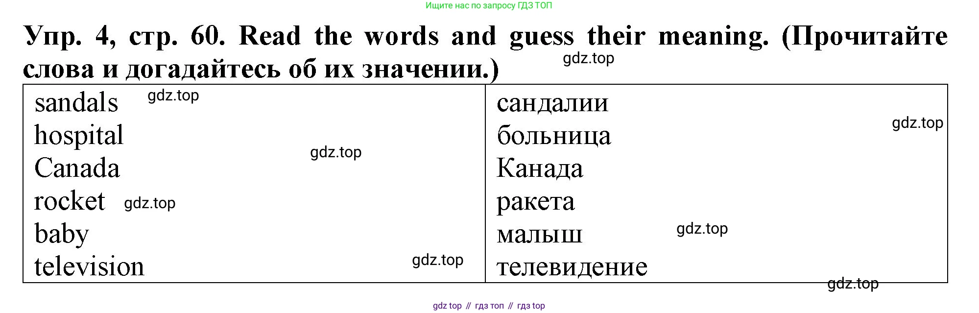 ГДЗ Английский язык (english), 4 класс Учебник (Student's book), авторы: Верещагина Ирина Николаевна (Vereshchagina Irina), Афанасьева Ольга Васильевна (Afanasyeva Olga), издательство Просвещение, Москва, 2023, серого цвета, Часть ( Part) 1, страница 60, номер 4, Решение 2