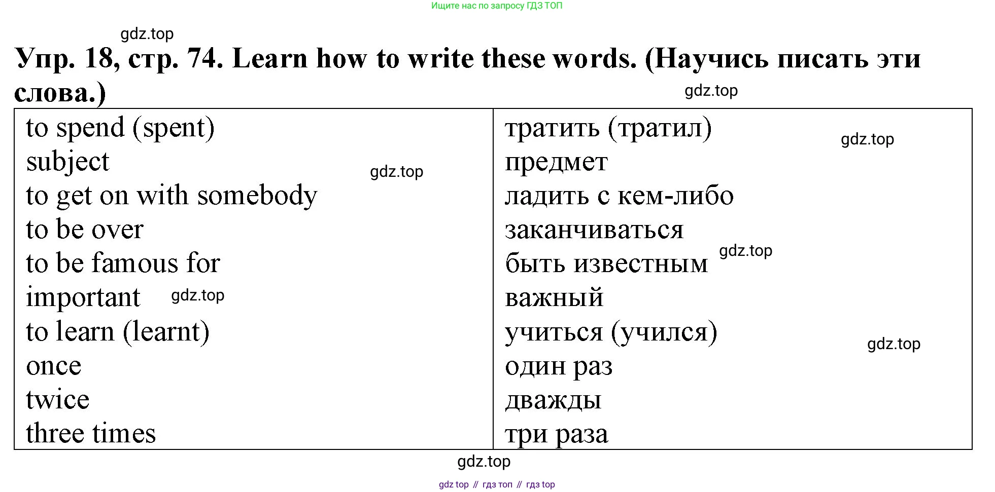 ГДЗ Английский язык (english), 4 класс Учебник (Student's book), авторы: Верещагина Ирина Николаевна (Vereshchagina Irina), Афанасьева Ольга Васильевна (Afanasyeva Olga), издательство Просвещение, Москва, 2023, серого цвета, Часть ( Part) 1, страница 74, номер 18, Решение 2