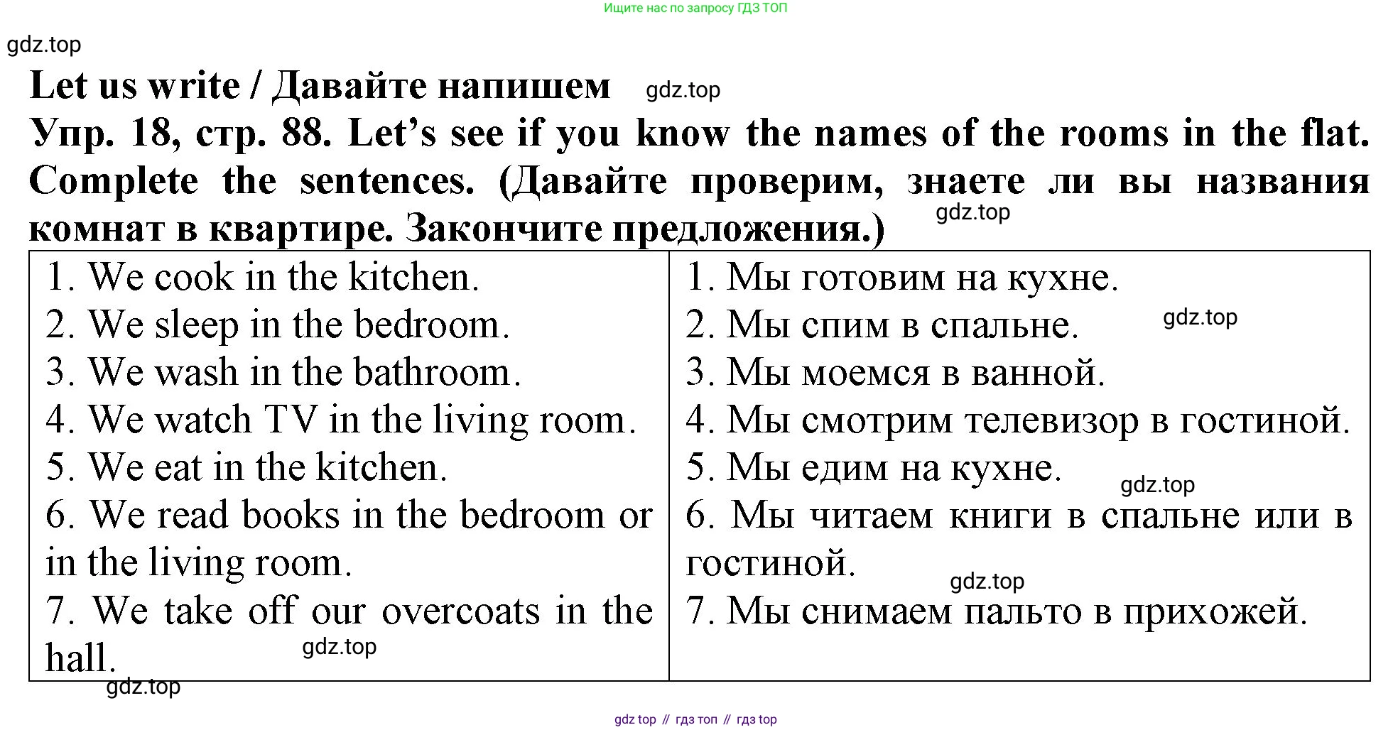 ГДЗ Английский язык (english), 4 класс Учебник (Student's book), авторы: Верещагина Ирина Николаевна (Vereshchagina Irina), Афанасьева Ольга Васильевна (Afanasyeva Olga), издательство Просвещение, Москва, 2023, серого цвета, Часть ( Part) 1, страница 88, номер 18, Решение 2