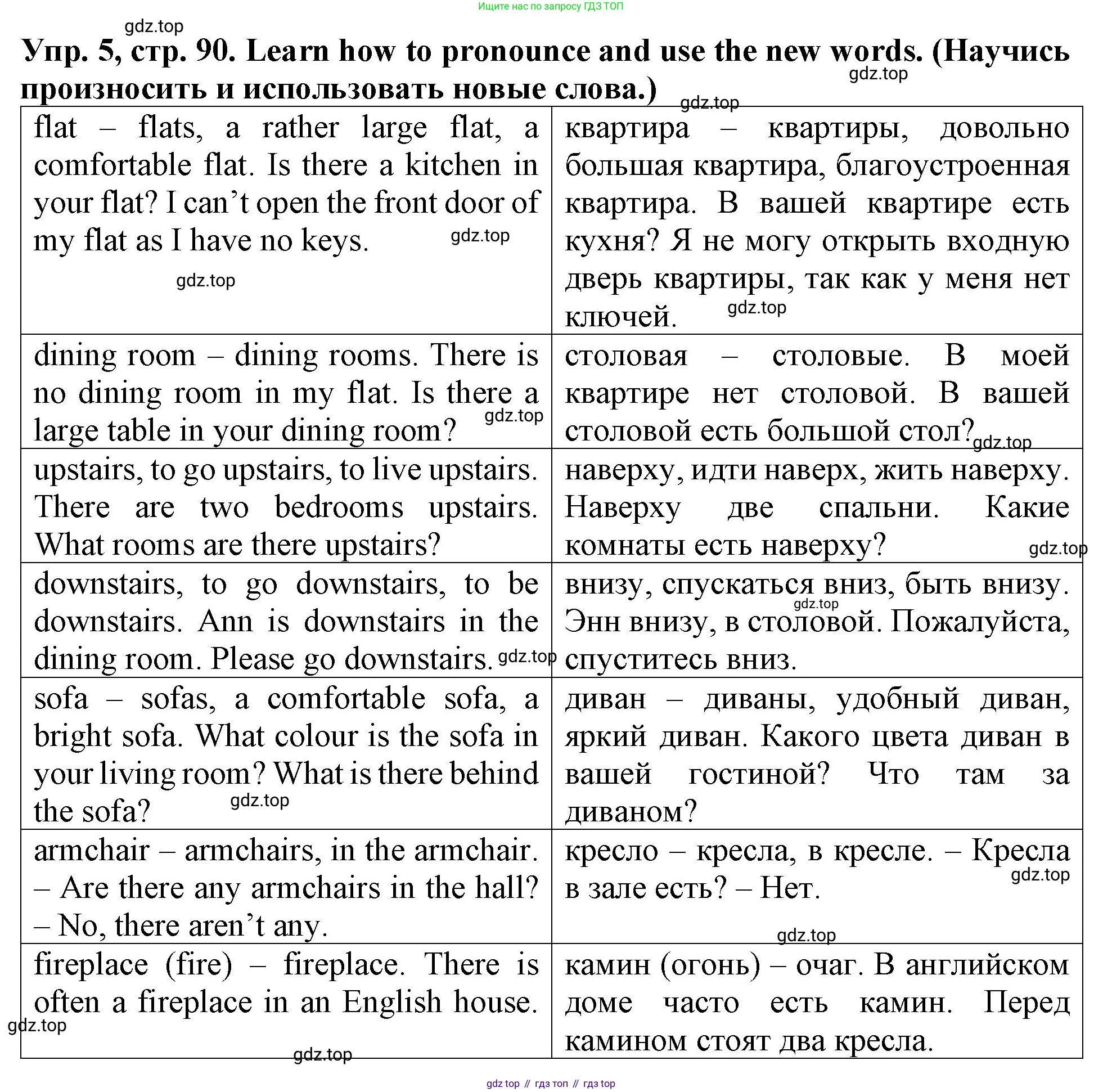 ГДЗ Английский язык (english), 4 класс Учебник (Student's book), авторы: Верещагина Ирина Николаевна (Vereshchagina Irina), Афанасьева Ольга Васильевна (Afanasyeva Olga), издательство Просвещение, Москва, 2023, серого цвета, Часть ( Part) 1, страница 90, номер 5, Решение 2