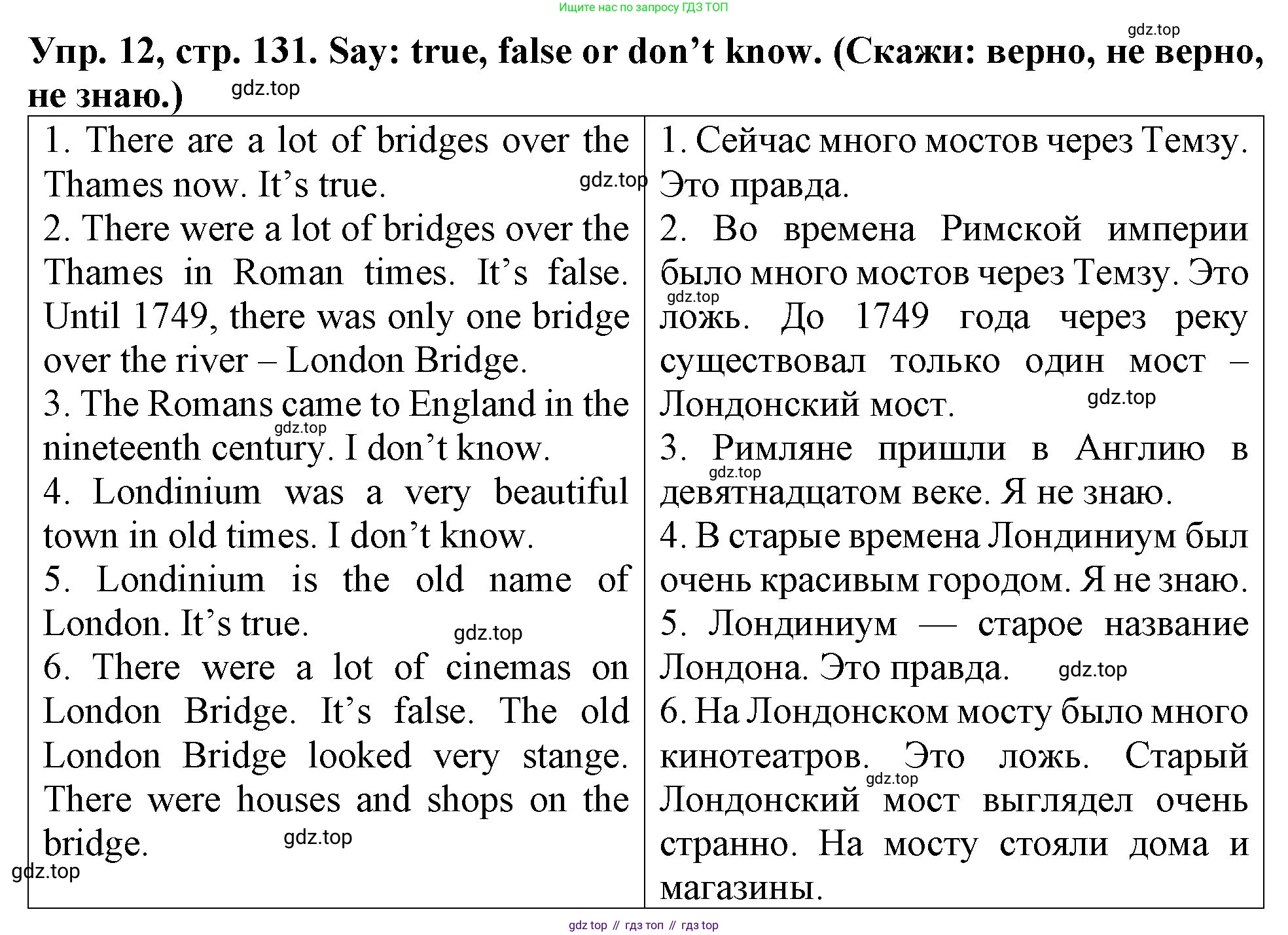 ГДЗ Английский язык (english), 4 класс Учебник (Student's book), авторы: Верещагина Ирина Николаевна (Vereshchagina Irina), Афанасьева Ольга Васильевна (Afanasyeva Olga), издательство Просвещение, Москва, 2023, серого цвета, Часть ( Part) 1, страница 131, номер 12, Решение 2