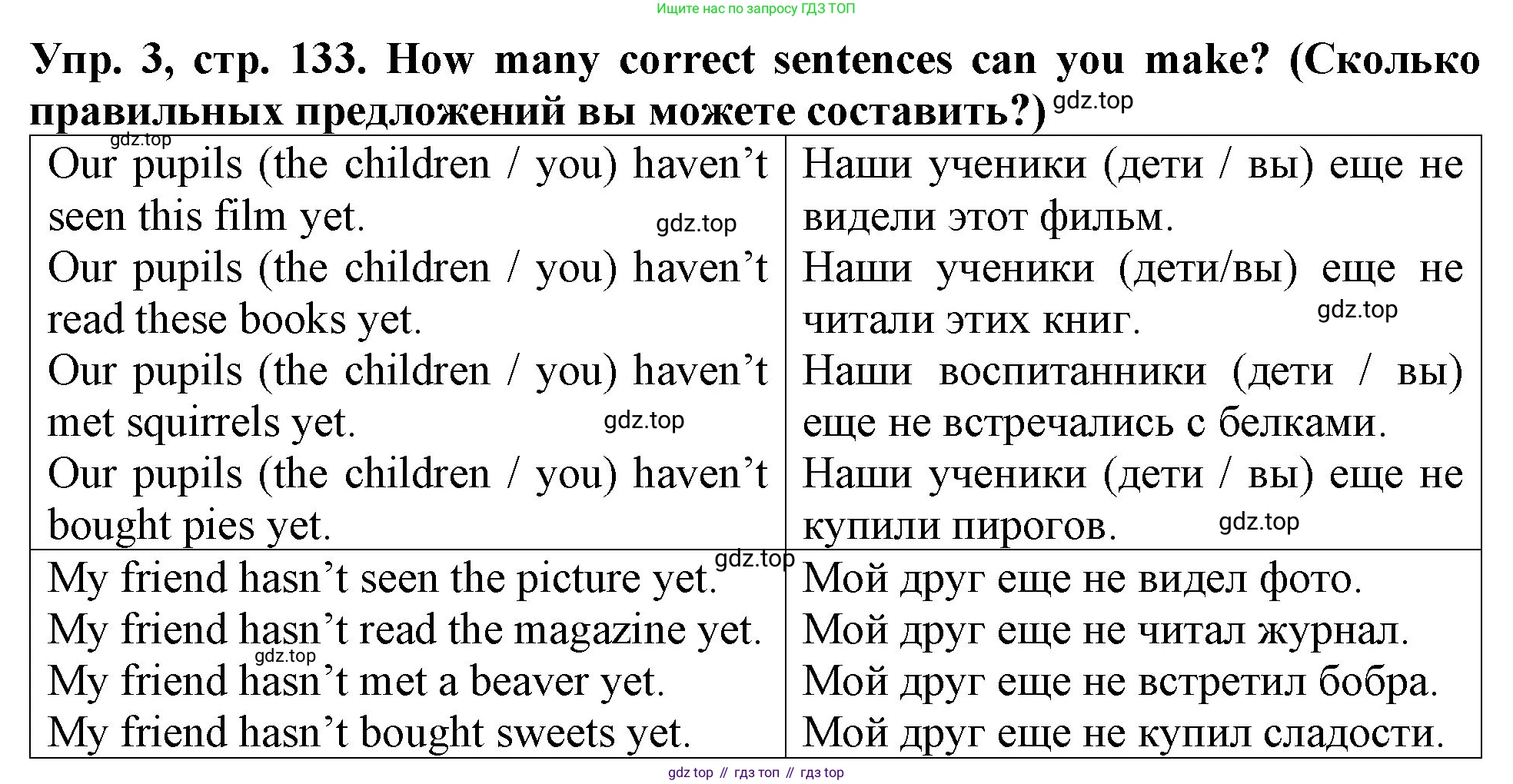 ГДЗ Английский язык (english), 4 класс Учебник (Student's book), авторы: Верещагина Ирина Николаевна (Vereshchagina Irina), Афанасьева Ольга Васильевна (Afanasyeva Olga), издательство Просвещение, Москва, 2023, серого цвета, Часть ( Part) 1, страница 133, номер 3, Решение 2
